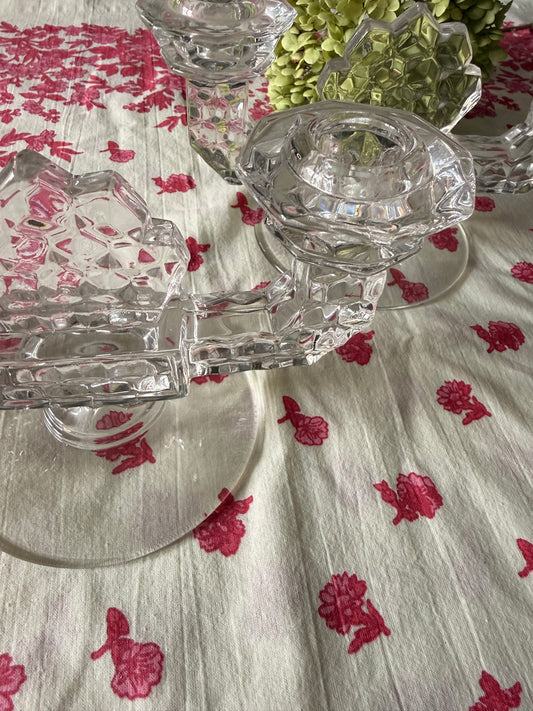 Pair of Vintage Fostoria Double Arm Candlesticks