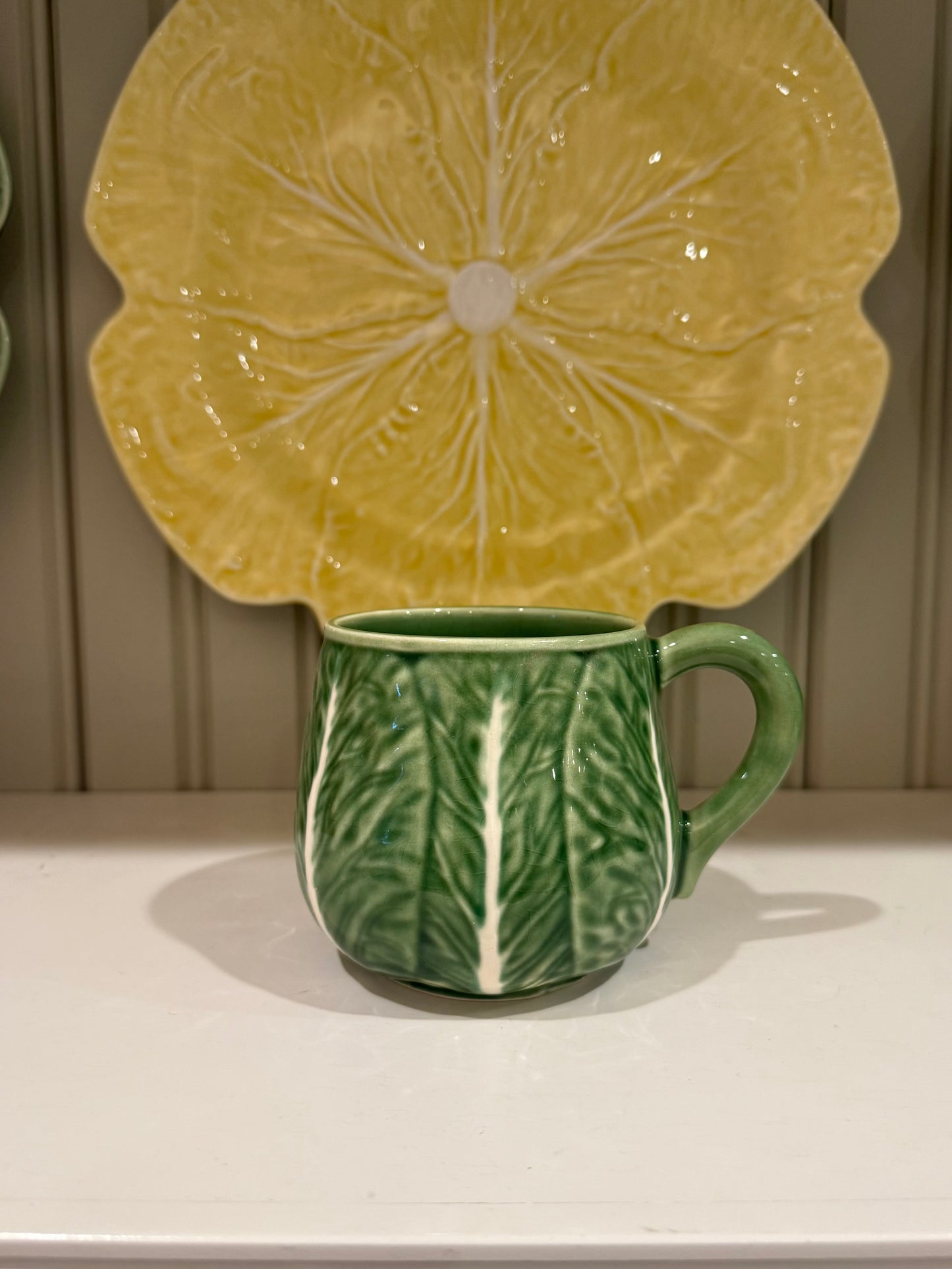 Vintage Bordallo Pinheiro Cabbage Green Mug