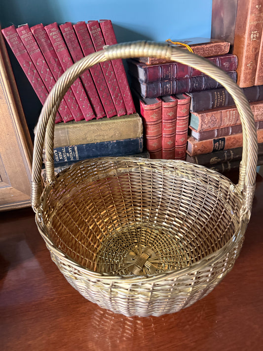Brass Split Top Handle Basket