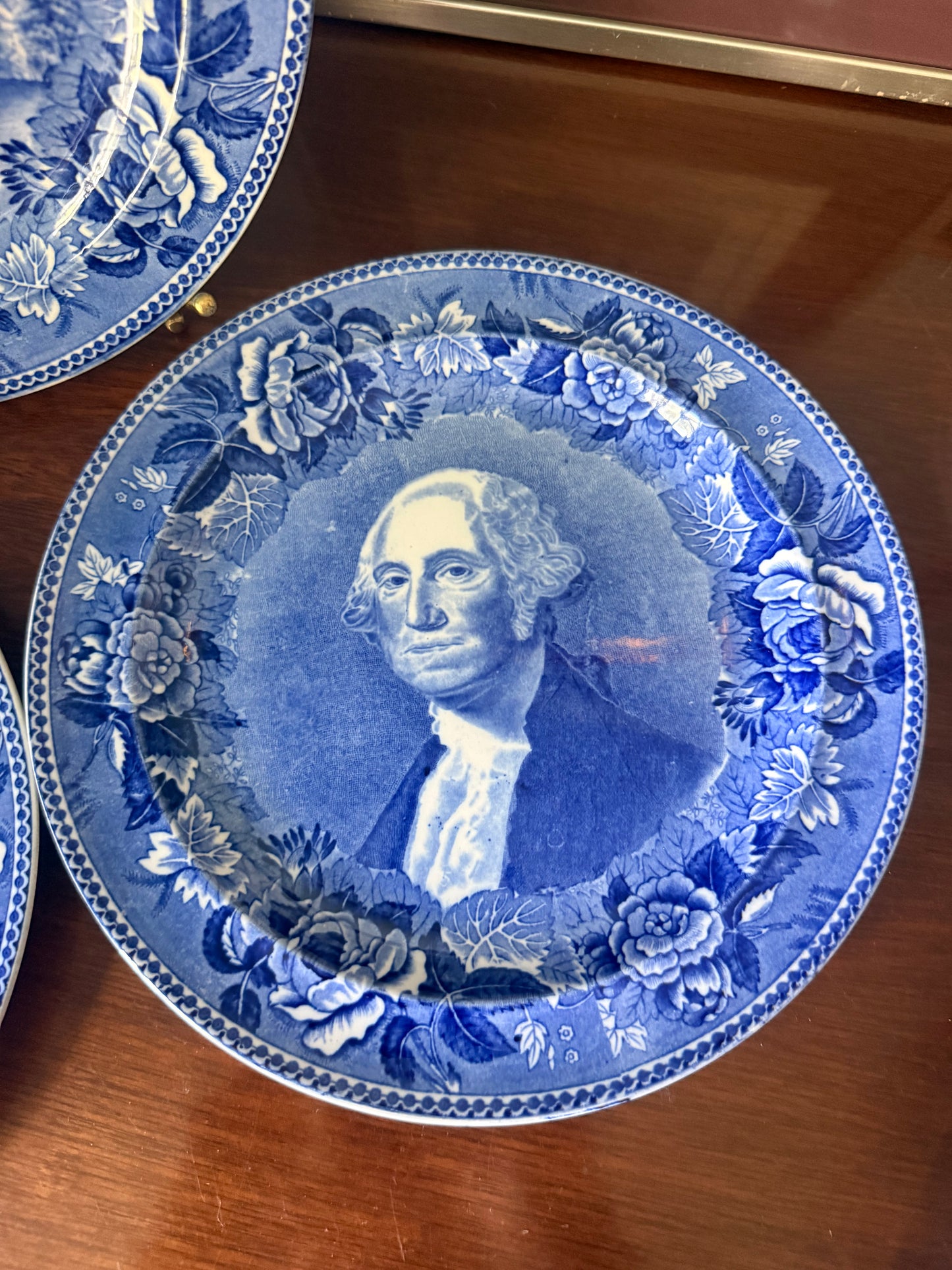 Antique Wedgwood Mount Vernon, George Washington and Martha Washington Plates