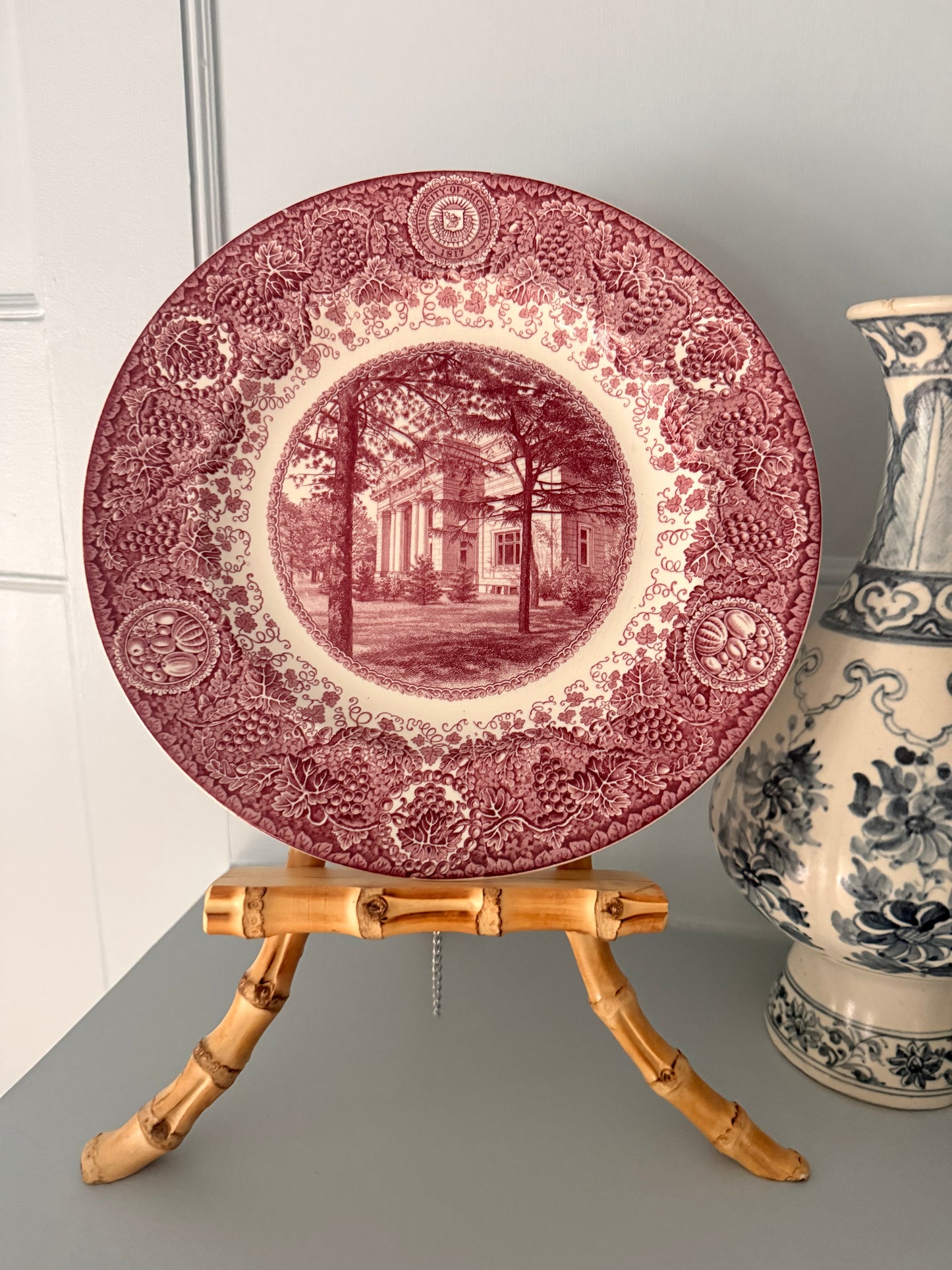 University of Michigan Alumni Memorial Hall Mulberry Plate