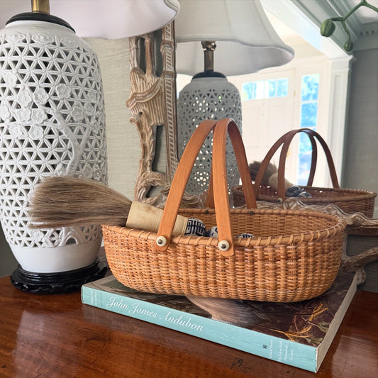 Nantucket Style Oval Double-Handled Basket