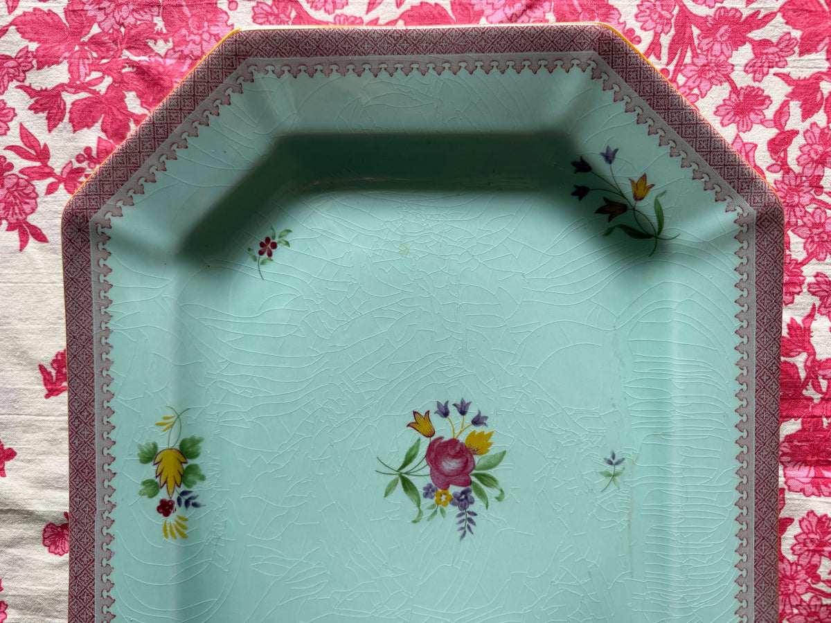 Vintage Adams Calyx Ware Lowestoft 11 3/4” Platter