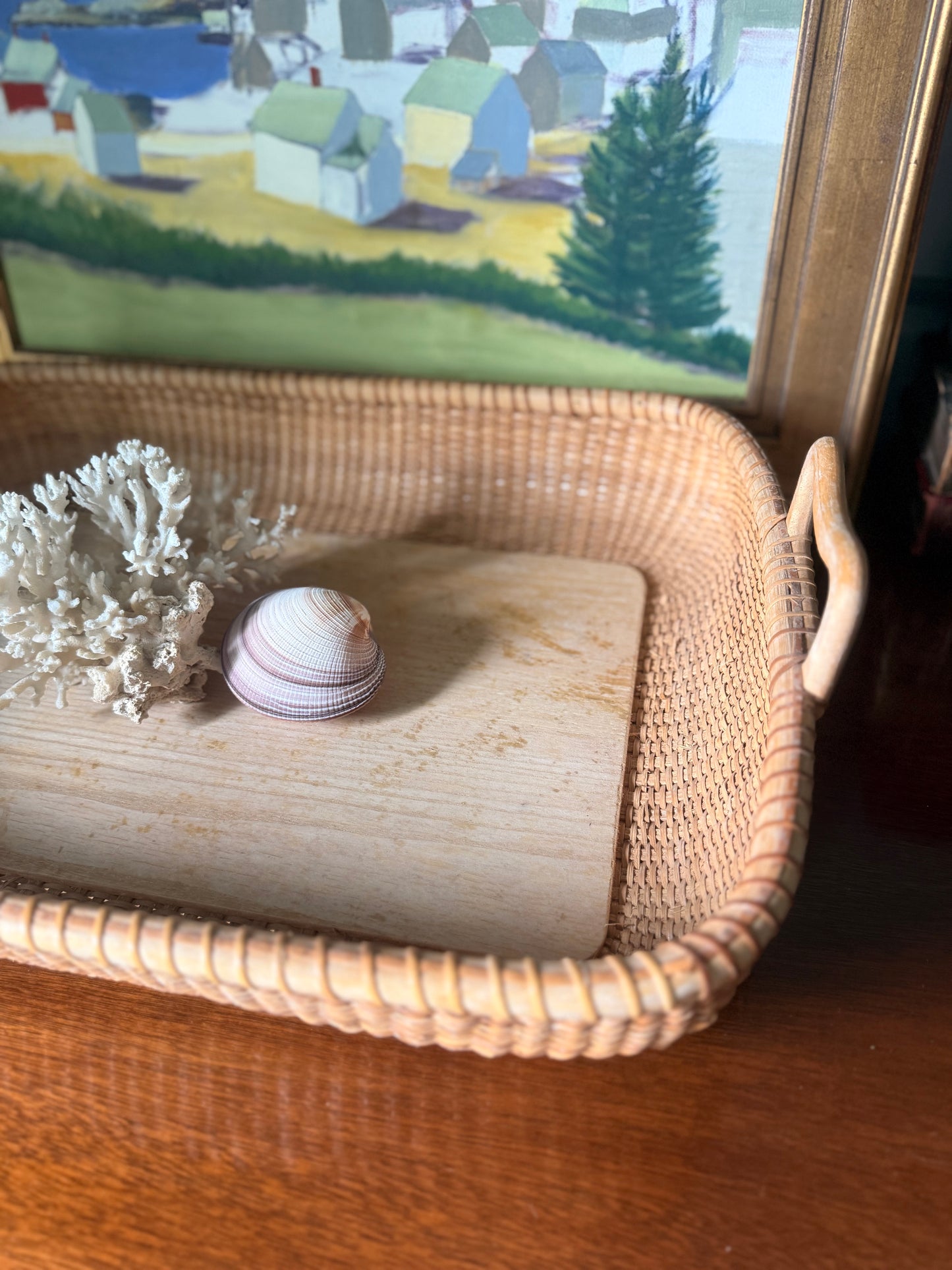 Nantucket Style Rectangular Handled Tray