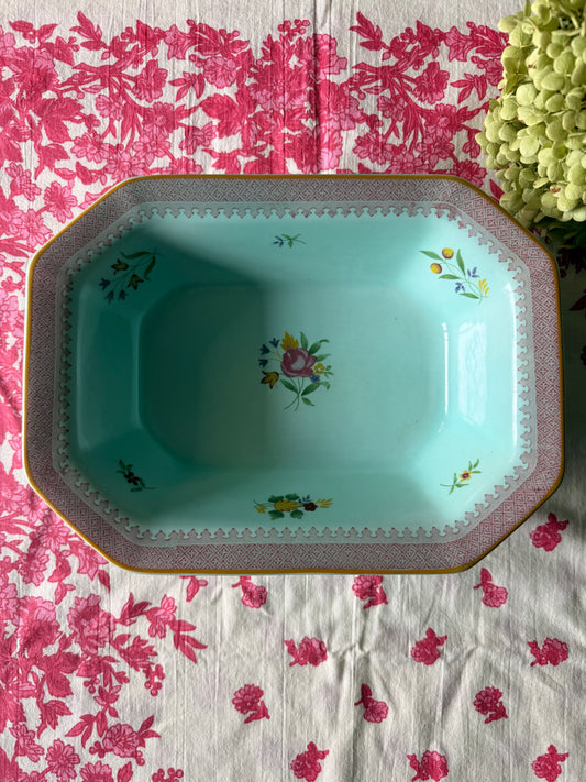 Vintage Adams Calyx Ware Lowestoft 9.5” Dish