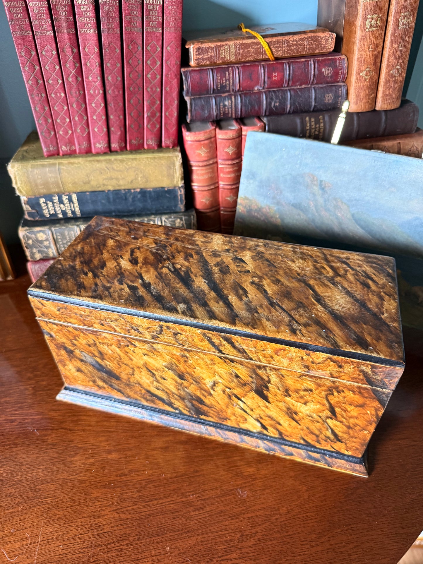 Vintage Vinegar Grained Pine Box