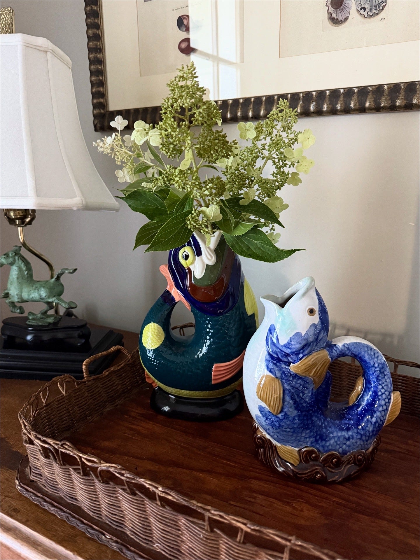 Wade Pottery Fish Gurgle Glugg Jug Pitcher