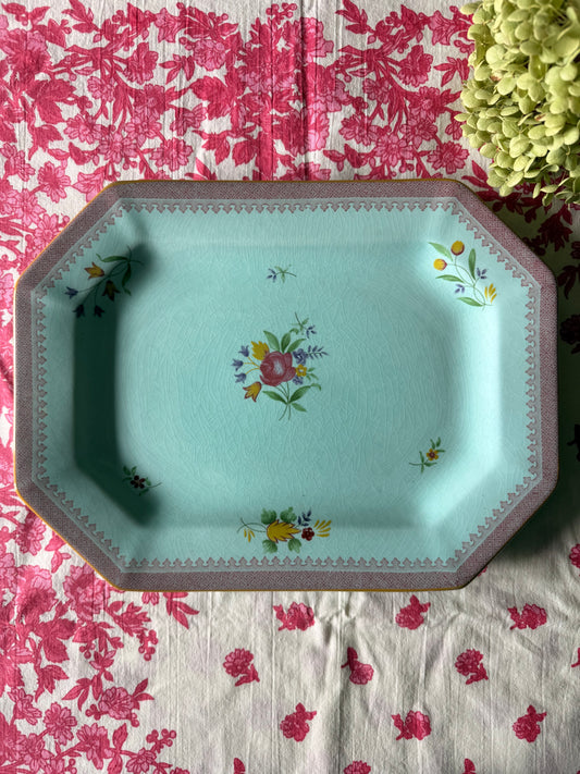 Vintage Adams Calyx Ware Lowestoft 14” Platter
