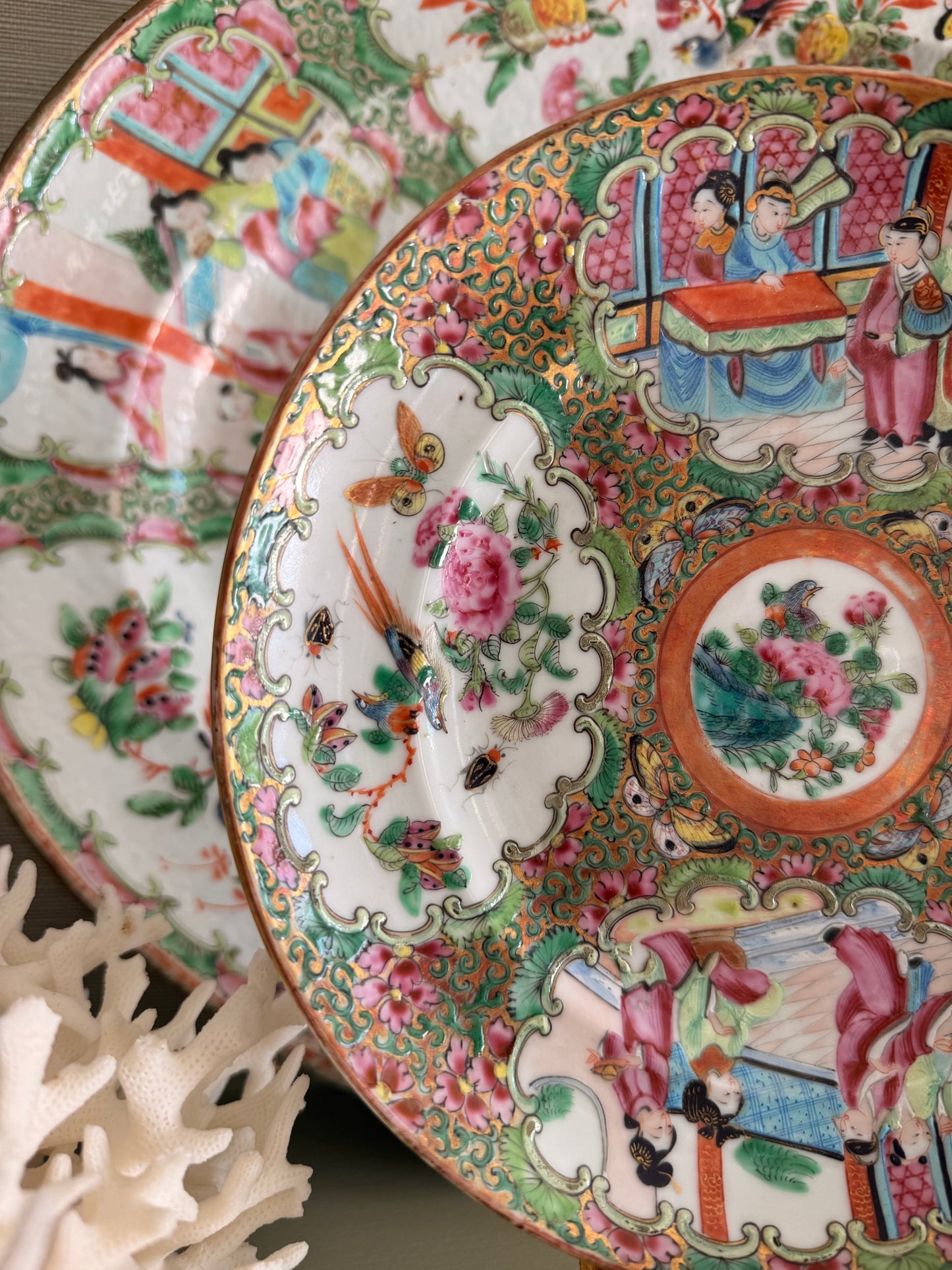 Antique Rose Medallion 8” Plate