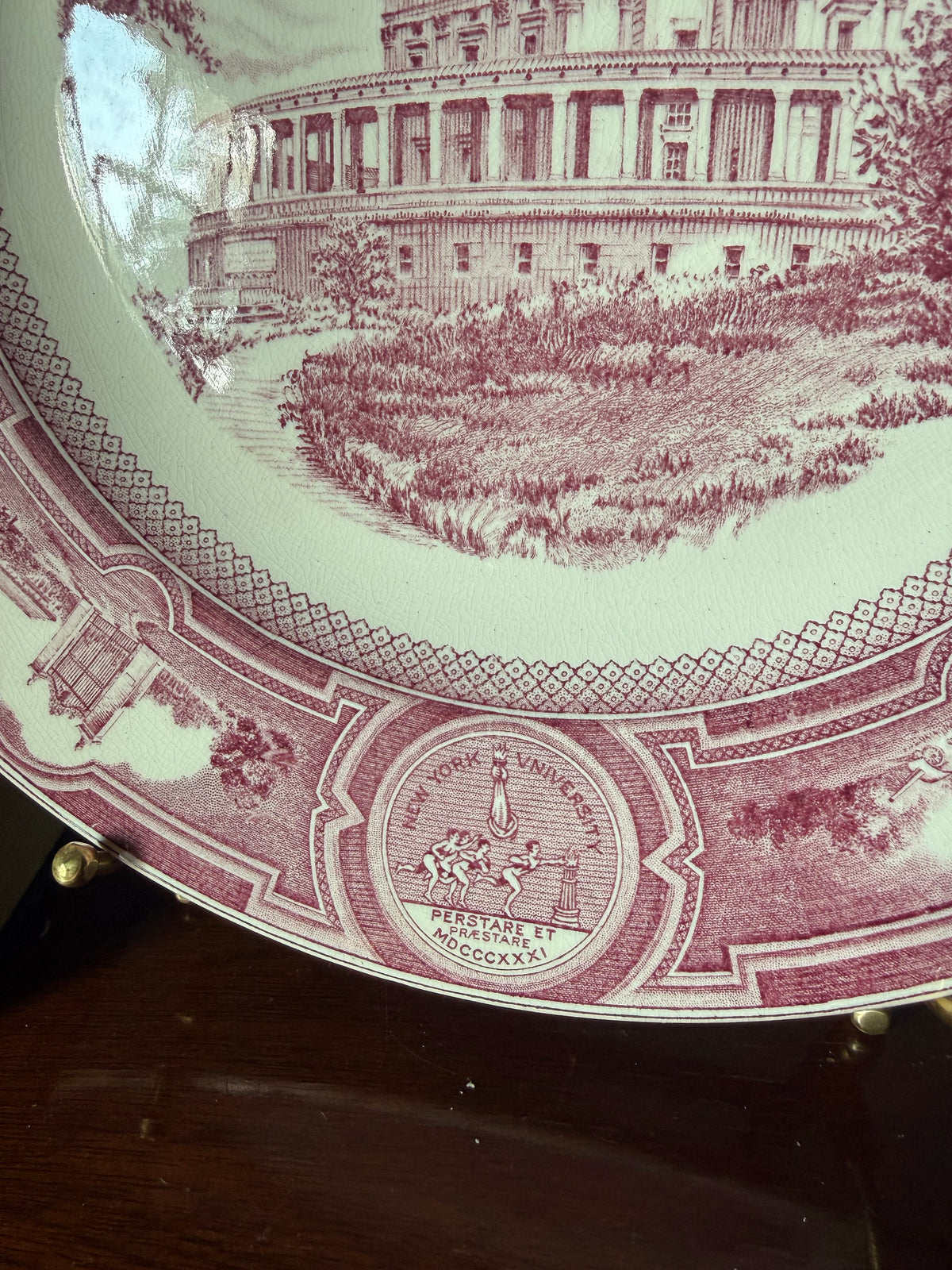 New York University Vintage Wedgwood Plate