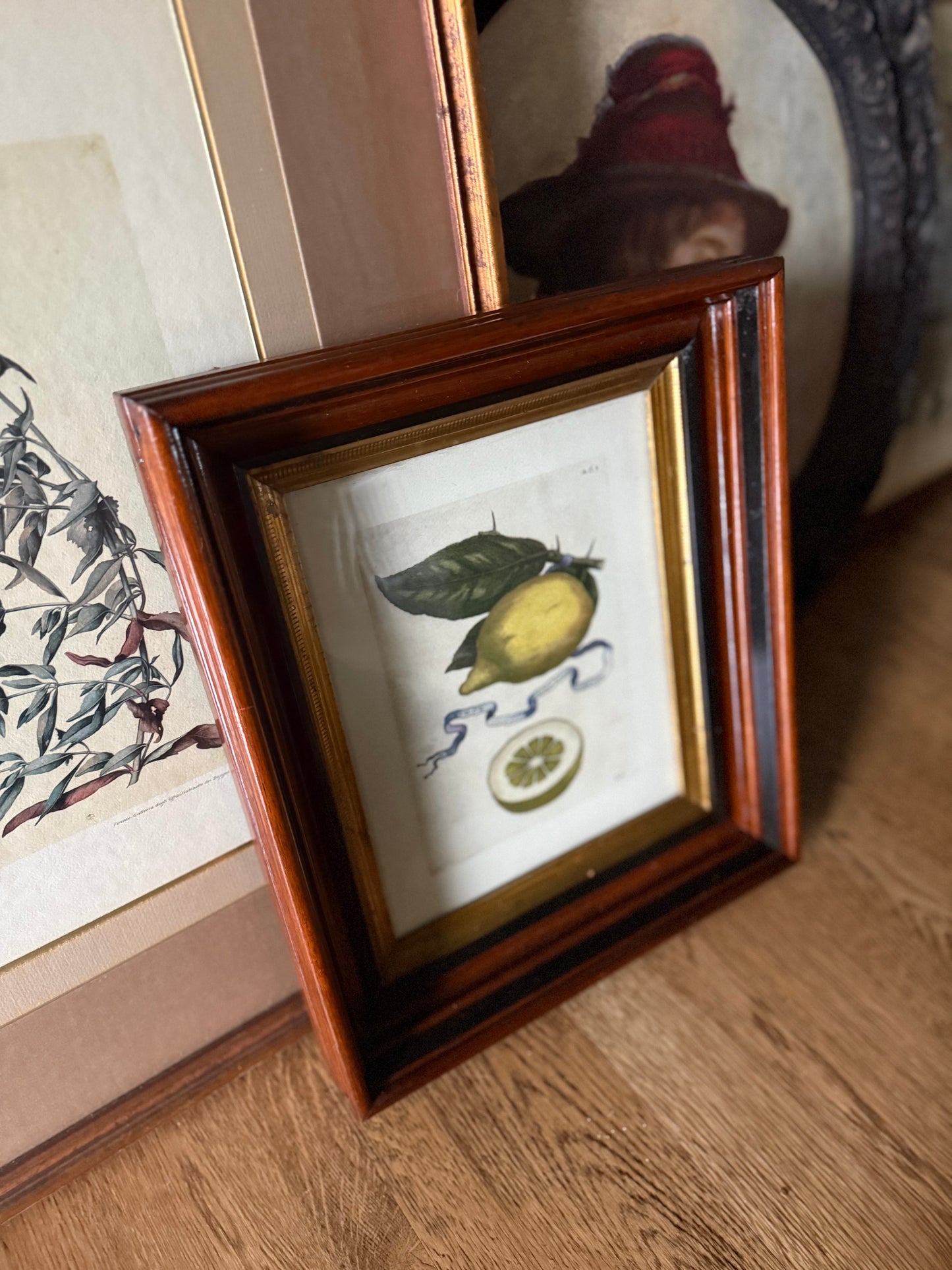 Hand-Colored Restrike Antique Ferrari Lemon