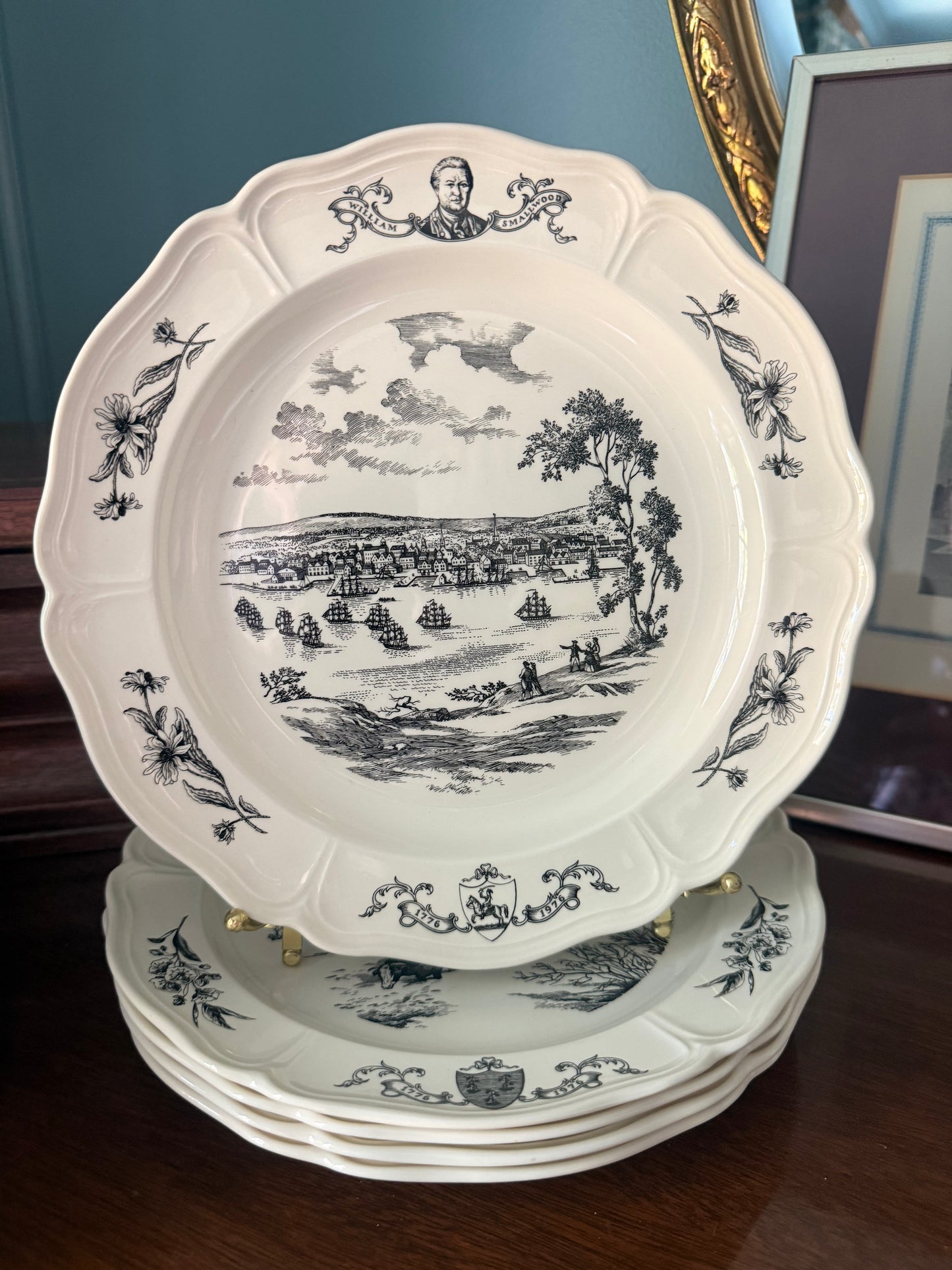 Wedgwood Bicentennial Commemorative Plates - 13 Colonies