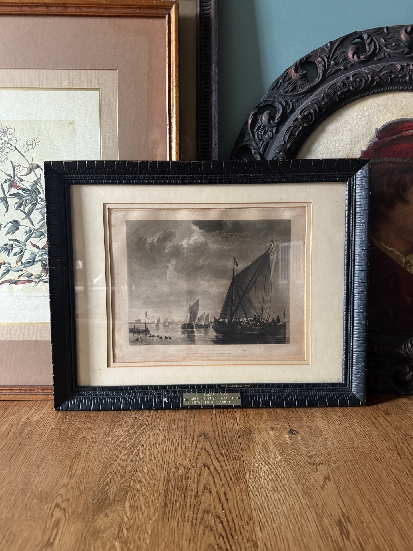 Antique Etching, The Passage Boats by Cuyp