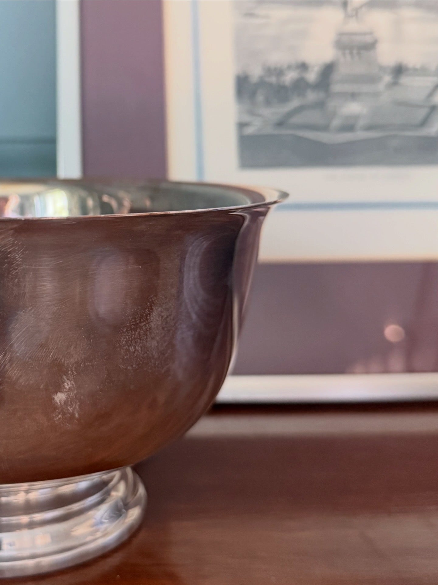 Silverplate Paul Revere Bowl by Webster Wilcox