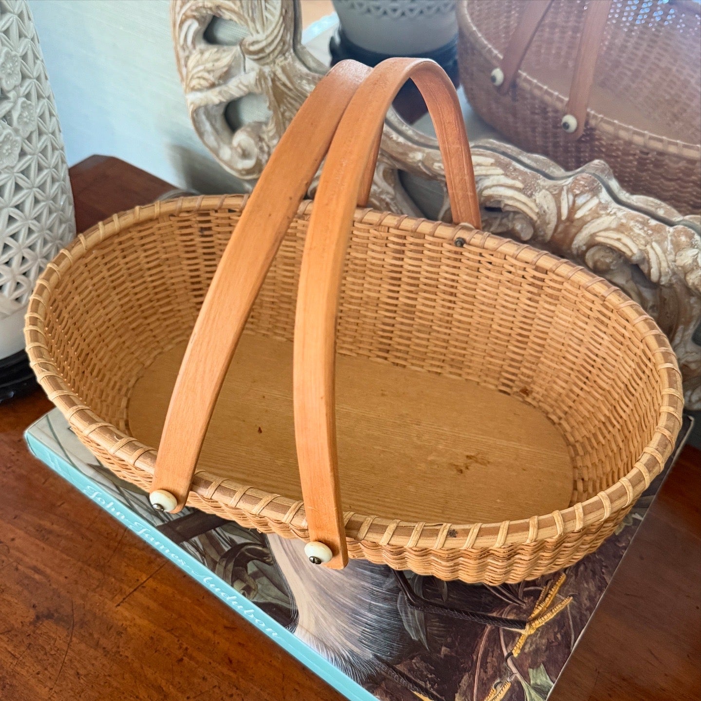 Nantucket Style Oval Double-Handled Basket