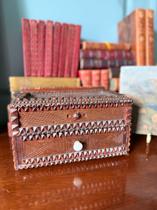 Antique Tramp Art Box