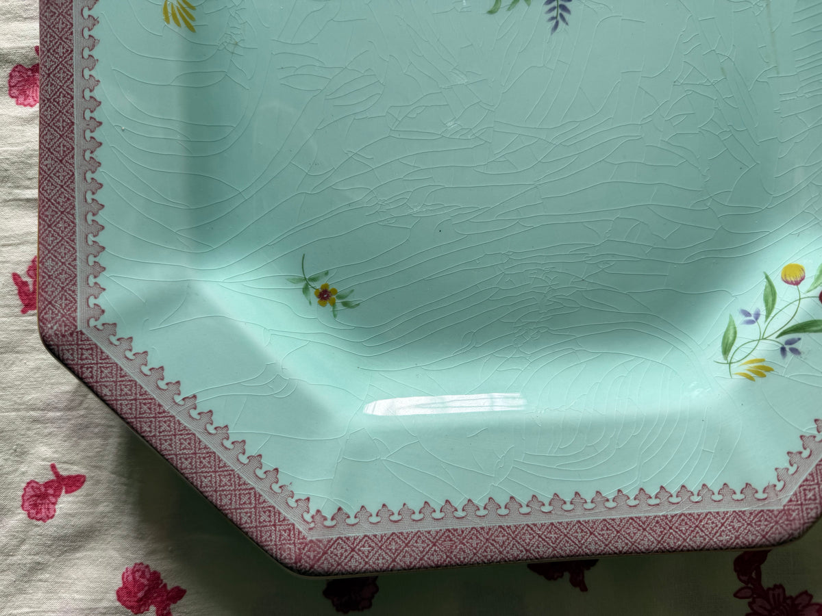 Vintage Adams Calyx Ware Lowestoft 11 3/4” Platter