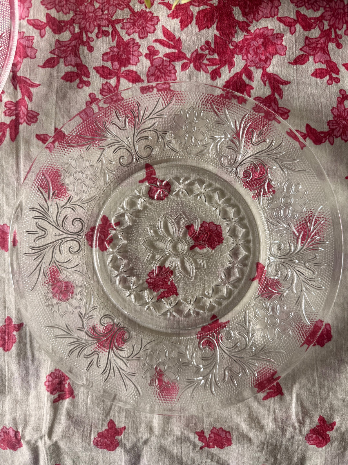Vintage Indiana Glass Company Sandwich Clear Snack Plates