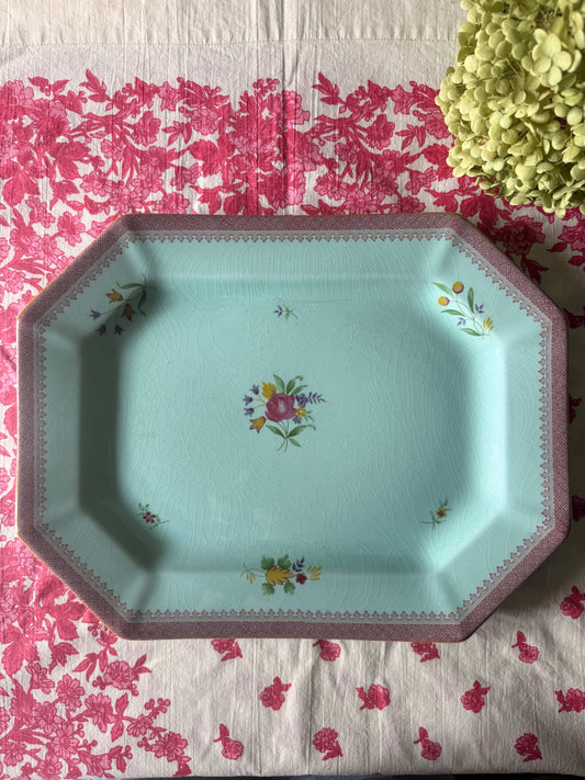 Vintage Adams Calyx Ware Lowestoft 11 3/4” Platter