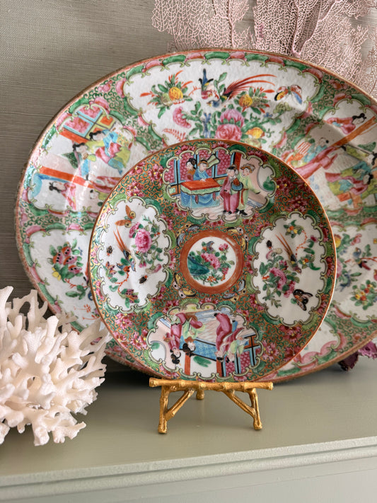 Antique Rose Medallion 8” Plate