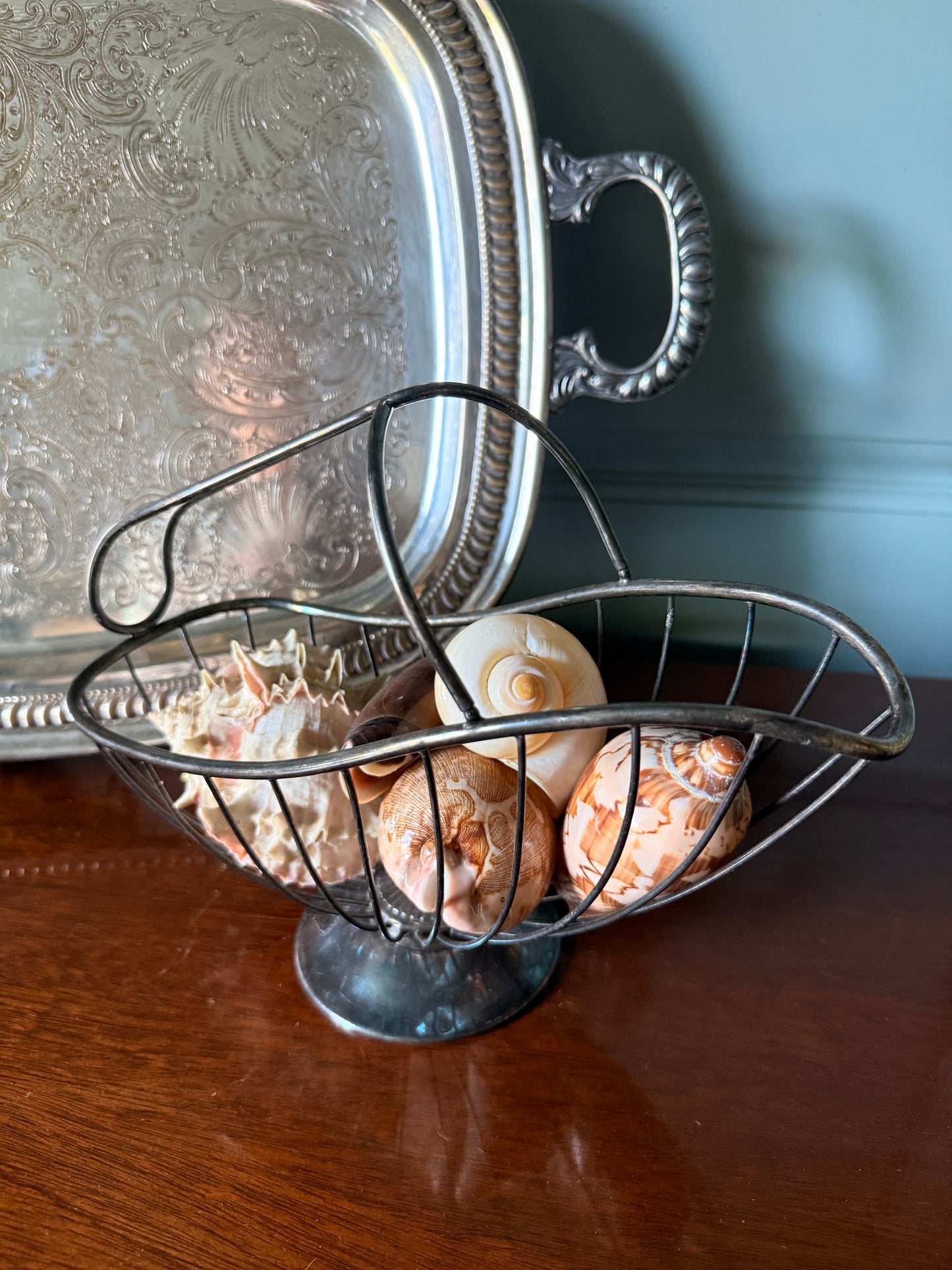 Italian Silverplate Wire Wine Basket Rest