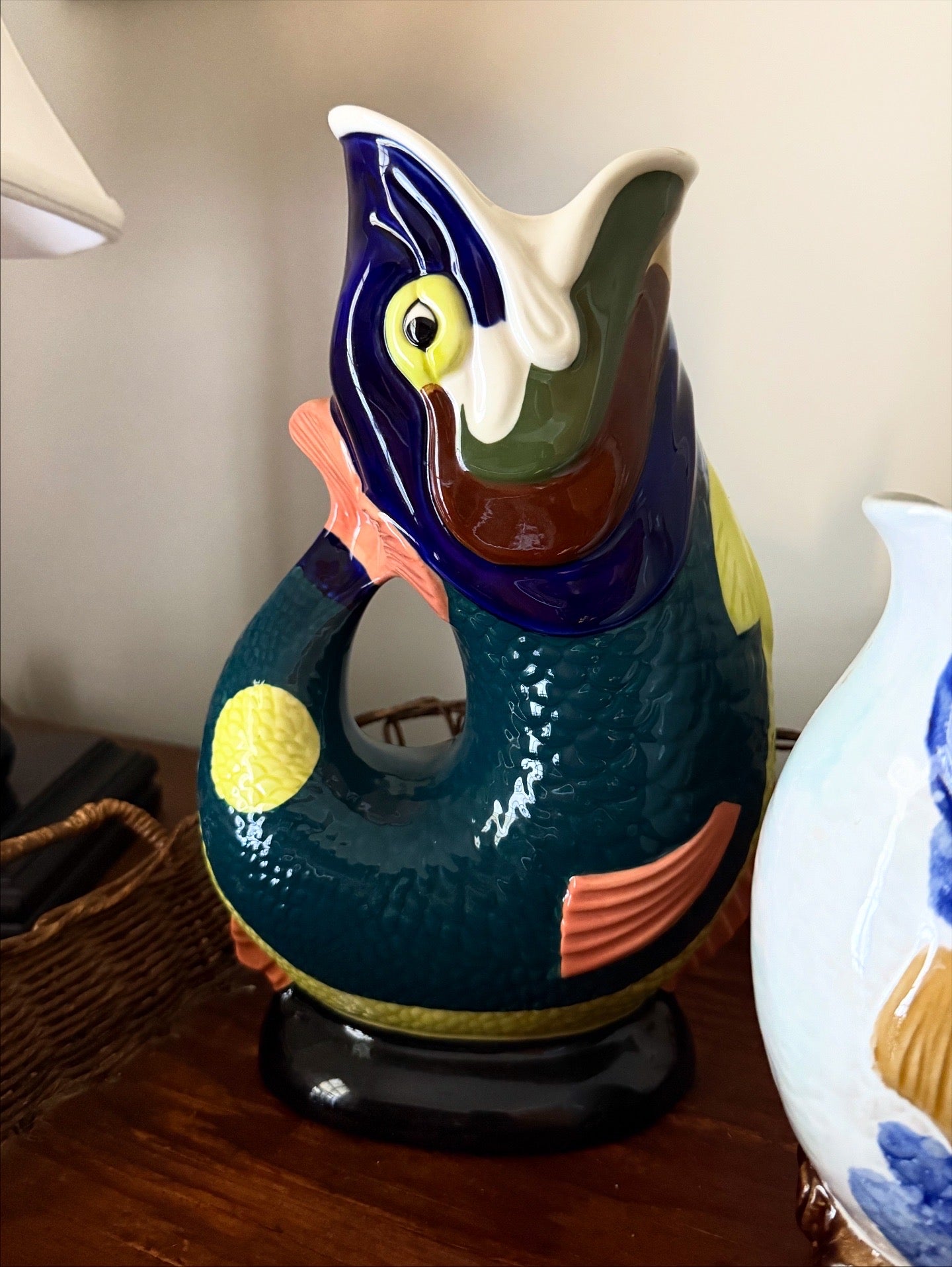 Wade Pottery Fish Gurgle Glugg Jug Pitcher