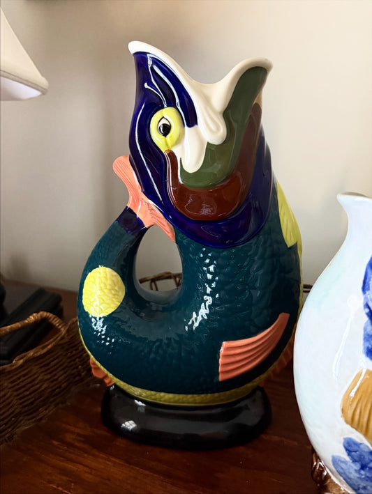 Wade Pottery Fish Gurgle Glugg Jug Pitcher