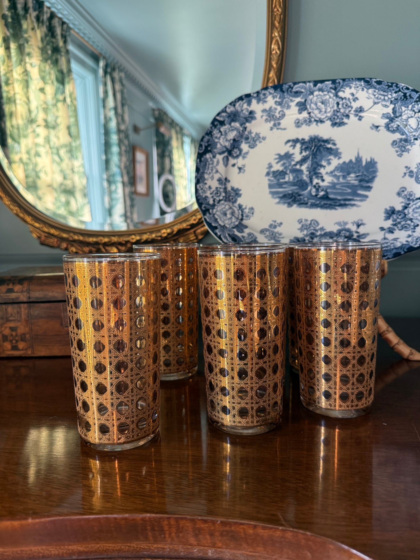 Set 7 Culver Canella Highball Glasses