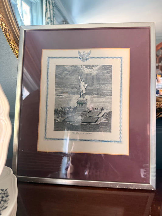 Vintage Statue of Liberty Framed Print