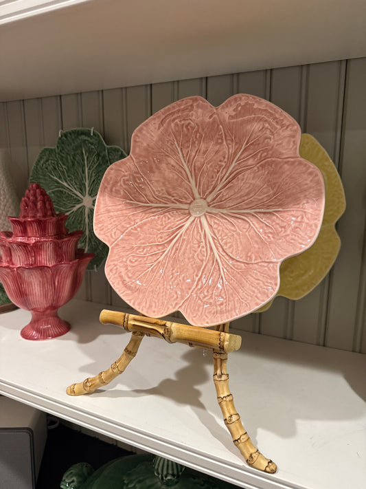 Vintage Bordallo Pinheiro Cabbage Pink Dinner Plate