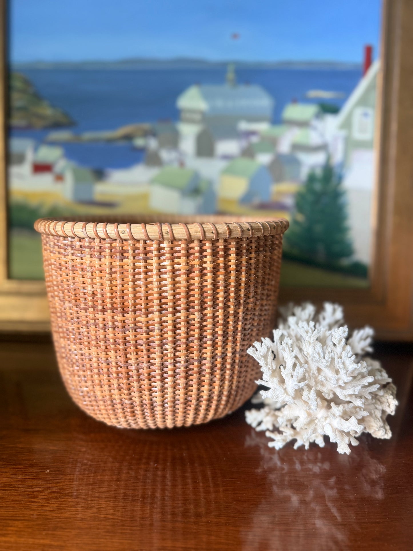 Nantucket Style Handless Basket Planter