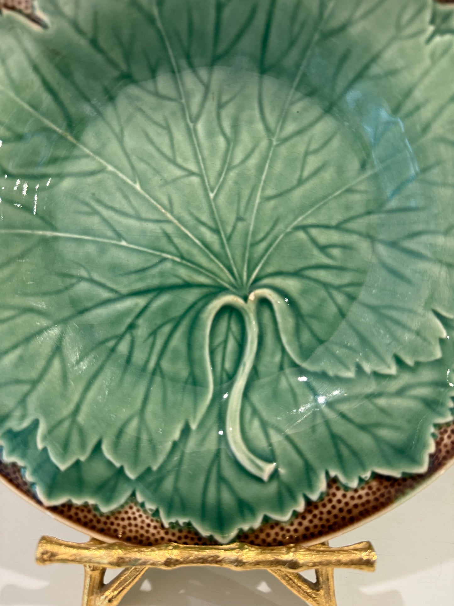 Vintage Bordallo Pinheiro Grape Leaf Salad Plate