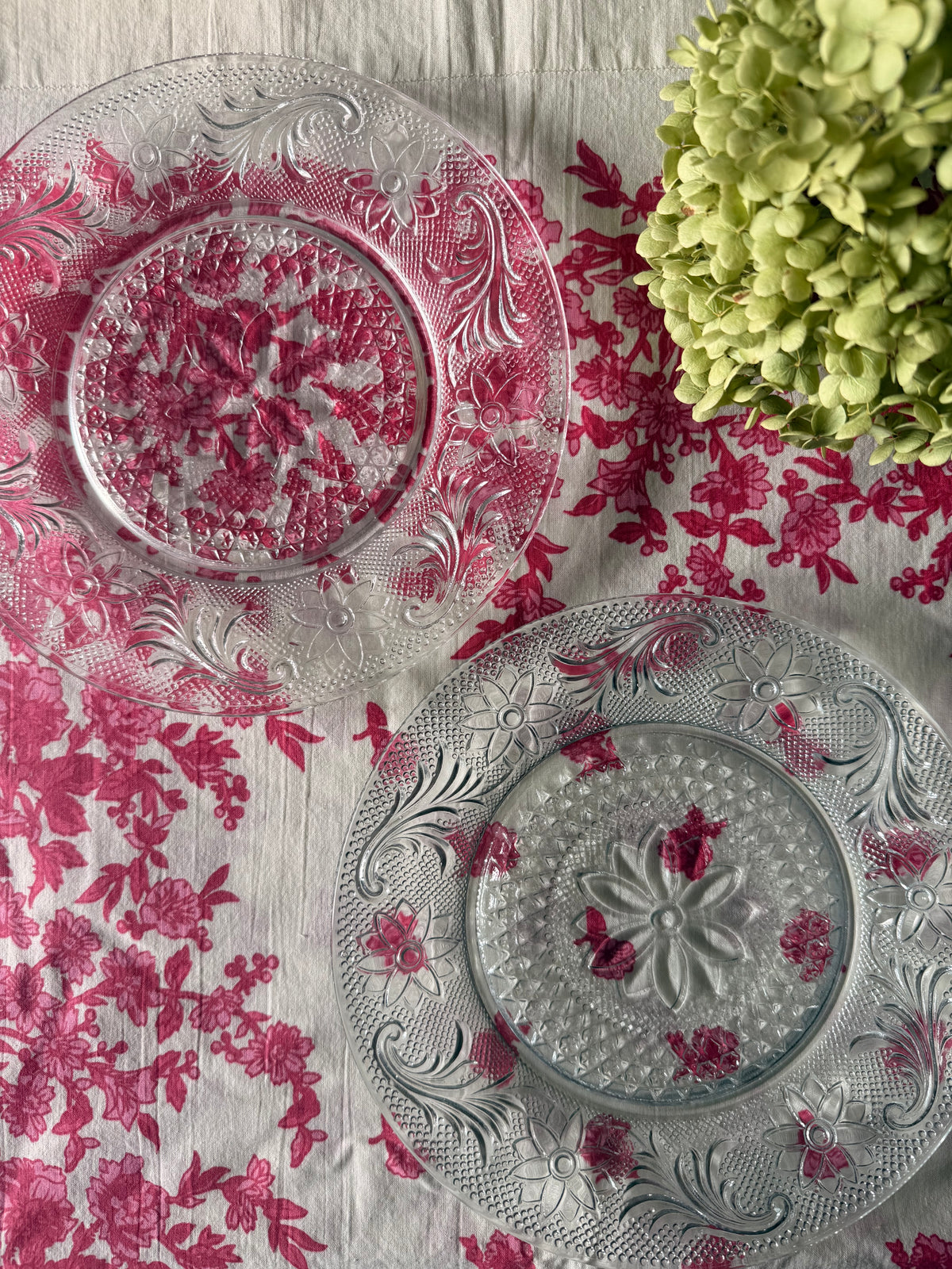 Vintage Indiana Glass Company Sandwich Clear Luncheon Plates