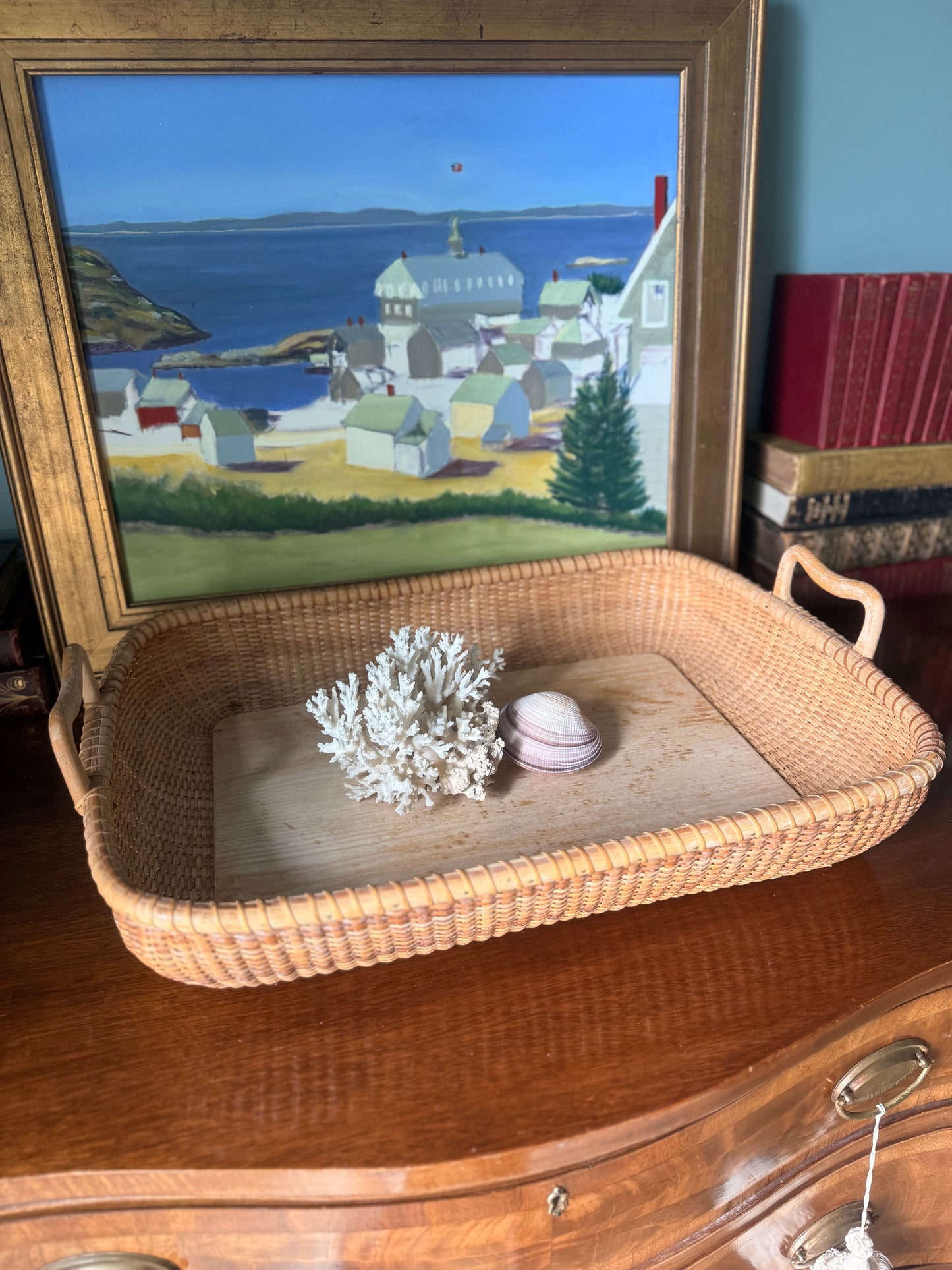 Nantucket Style Rectangular Handled Tray