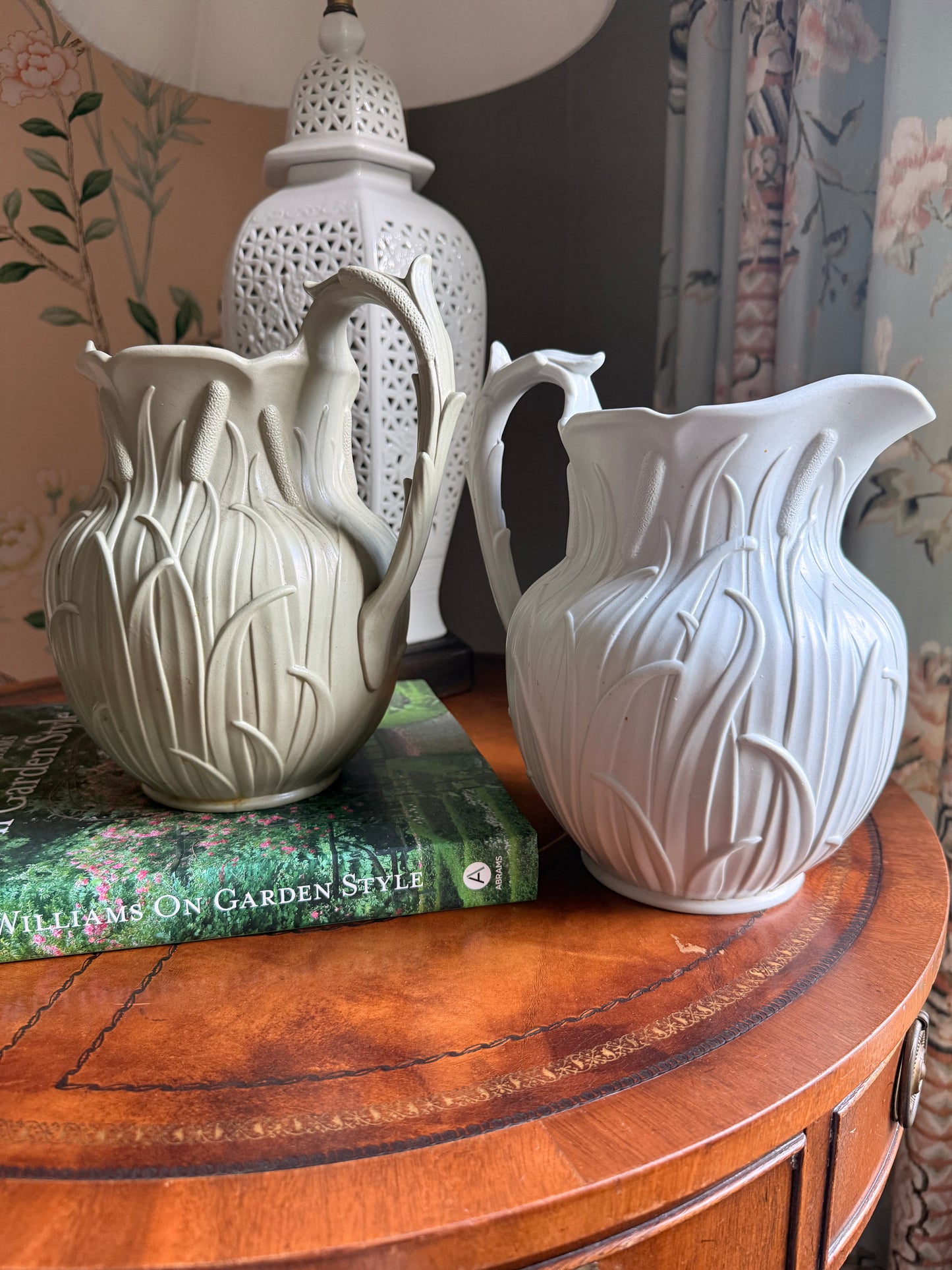 Antique Ridgeway Cattails Pitchers