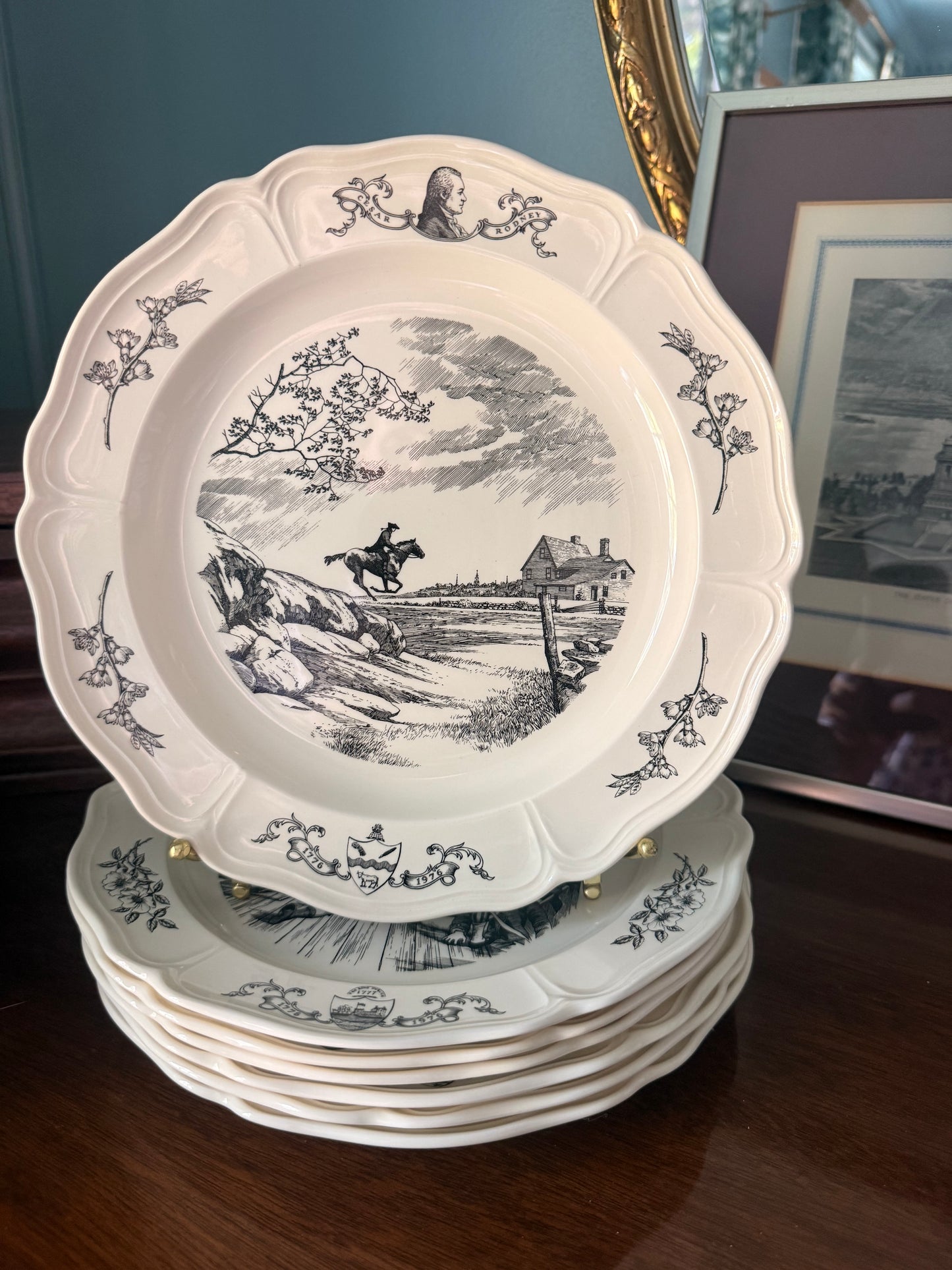 Wedgwood Bicentennial Commemorative Plates - 13 Colonies