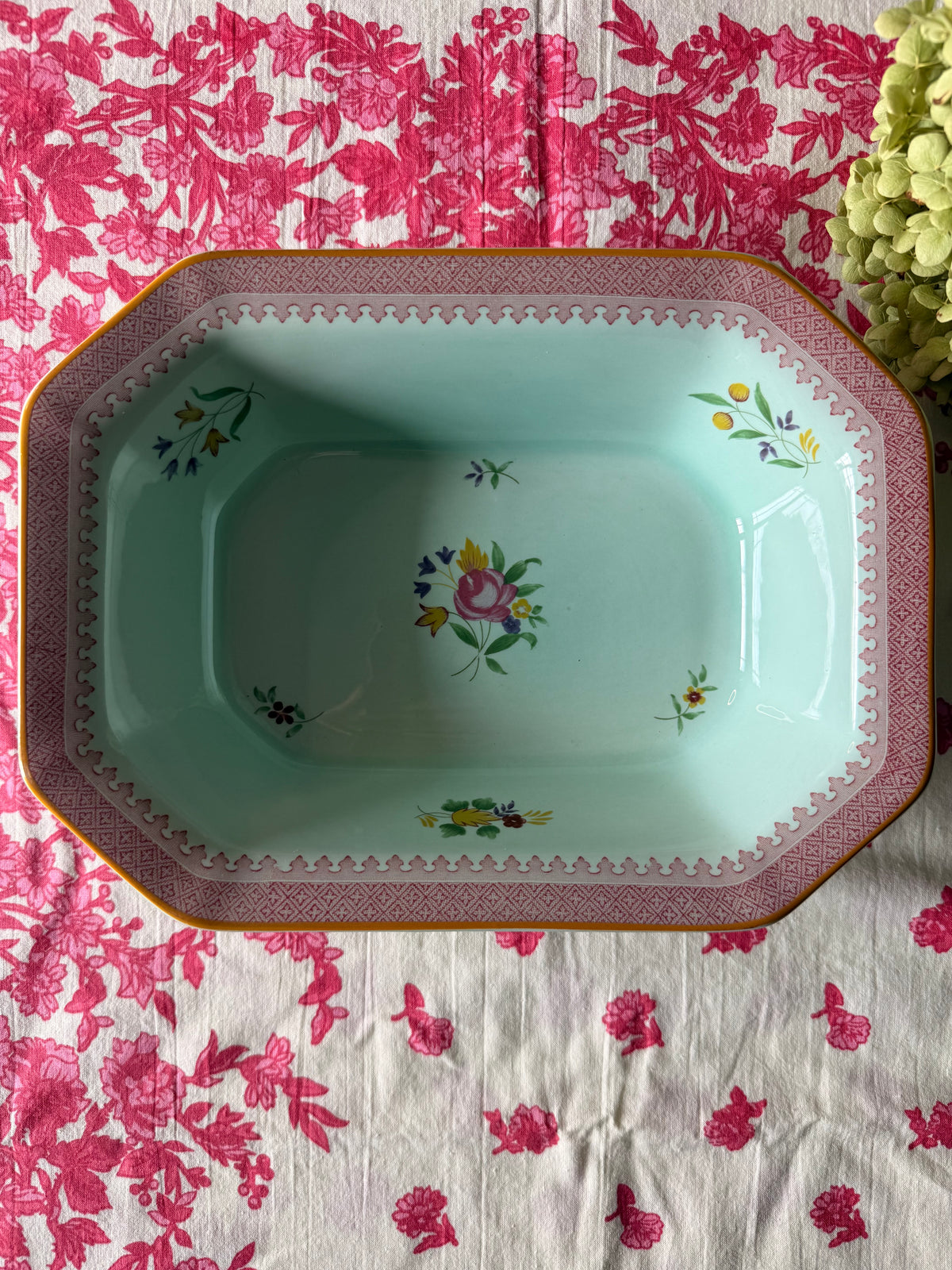Vintage Adams Calyx Ware Lowestoft 10” Dish