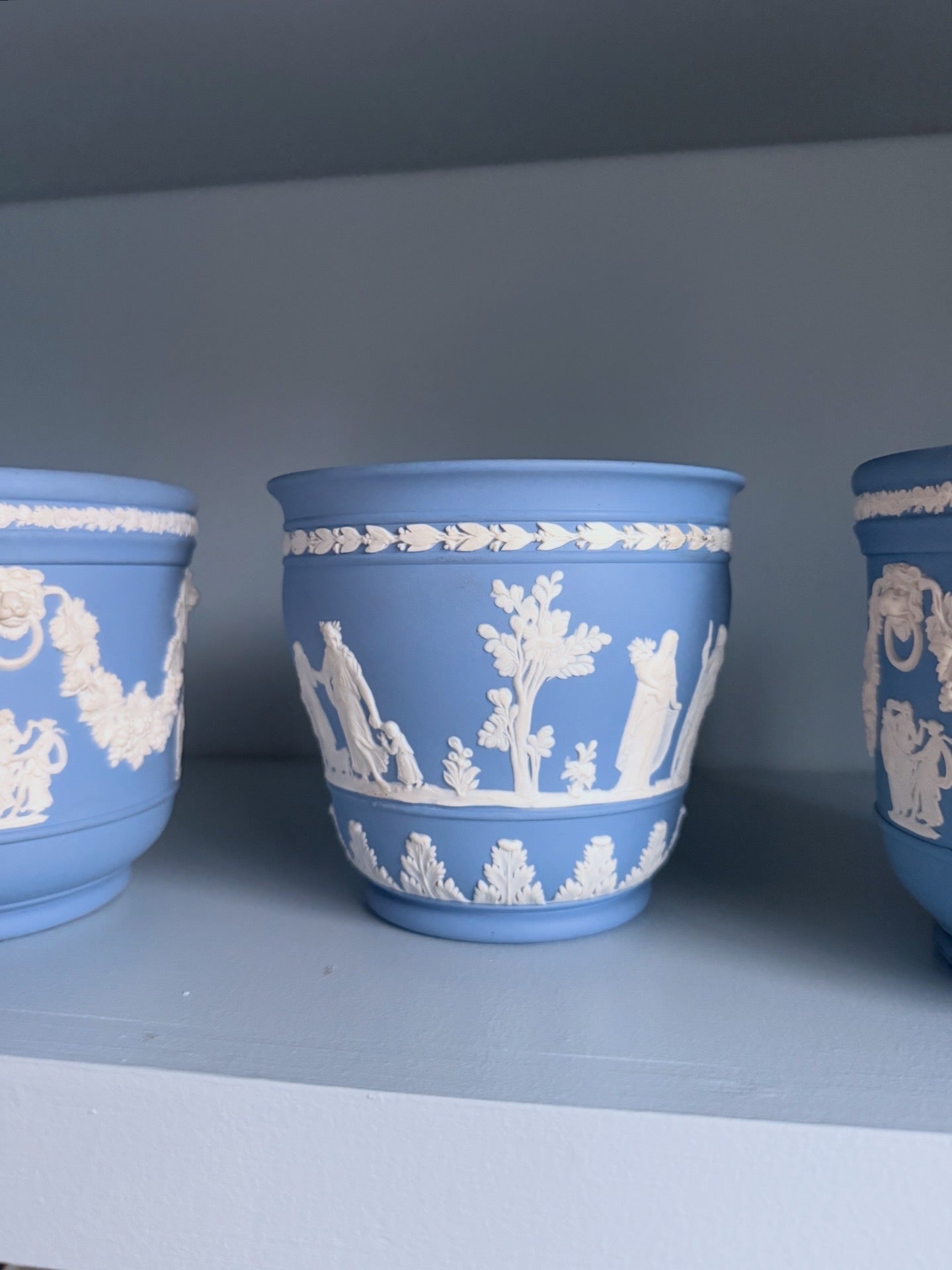 Wedgwood Jasperware Cream on Lavender Cachepot