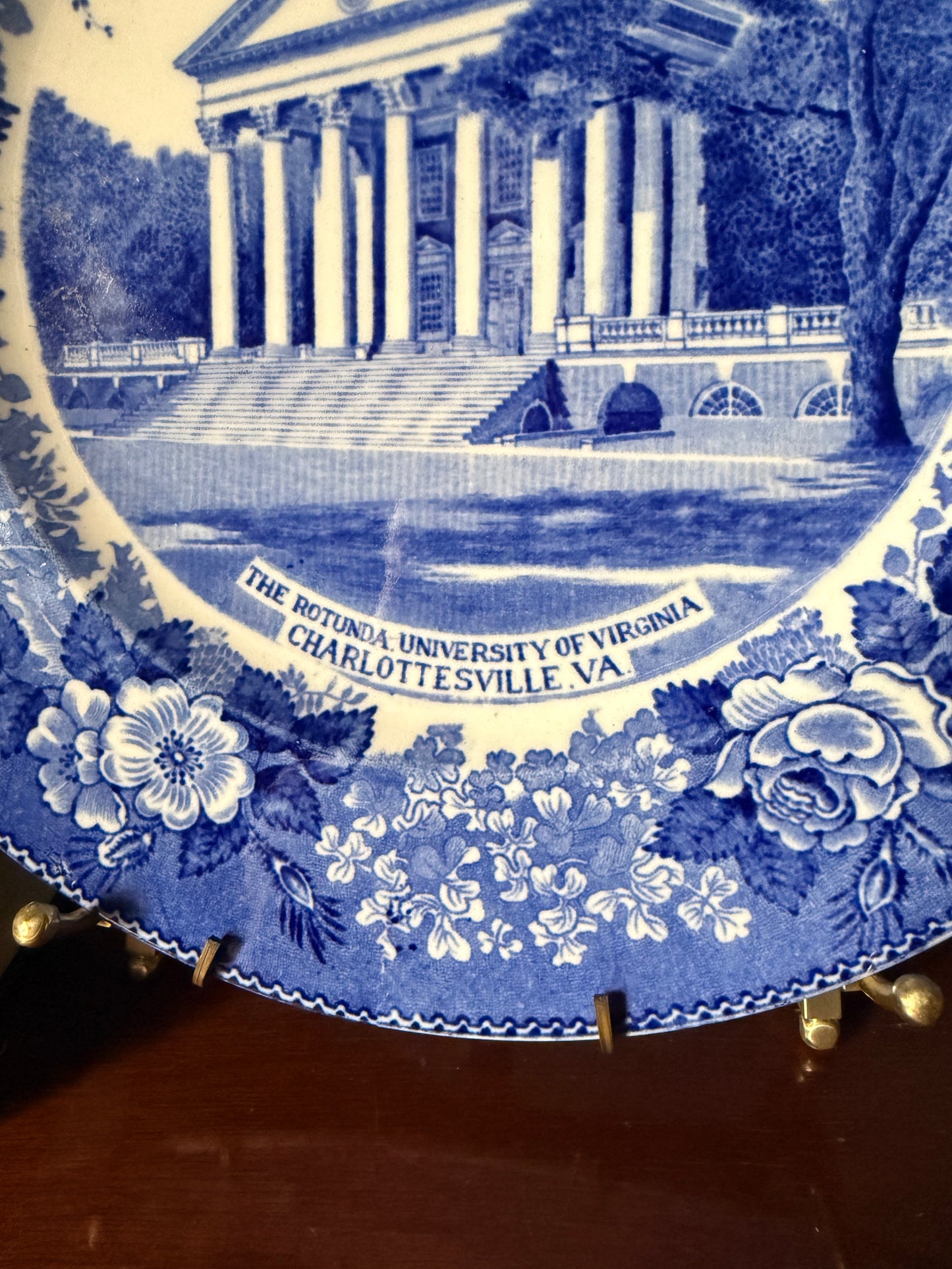 University of Virginia Vintage Adams Staffordshire Plate