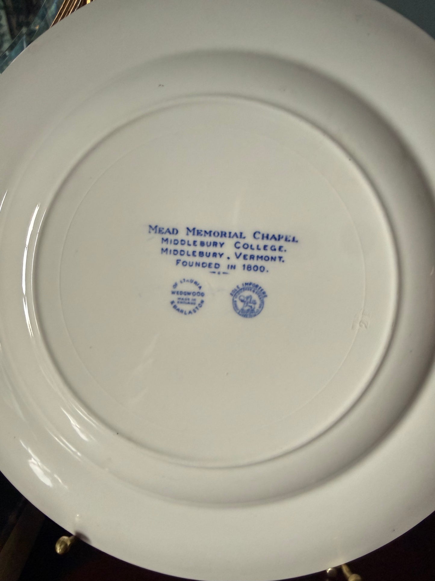 Middlebury College Vintage Wedgwood Plate
