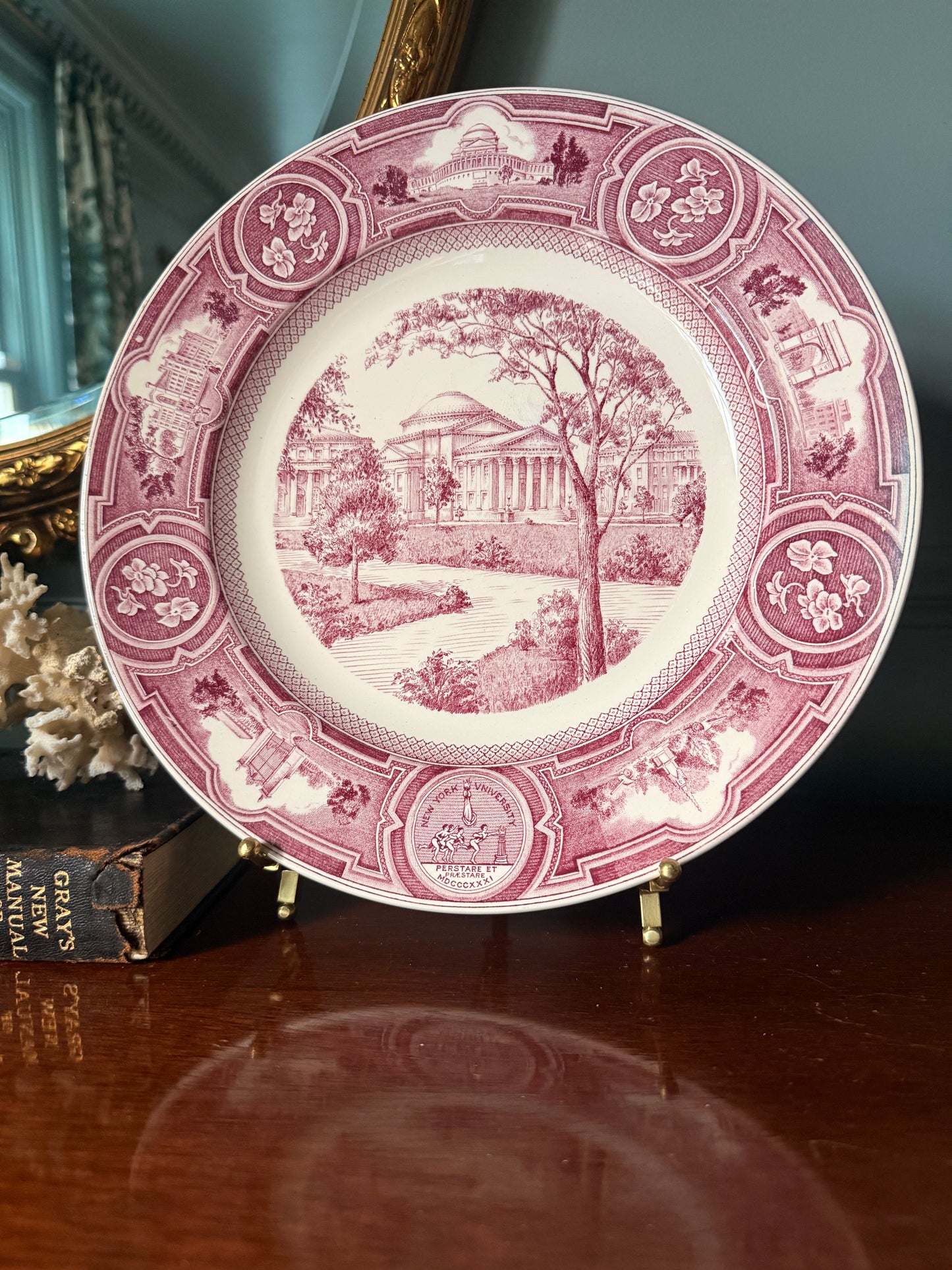 New York University Vintage Wedgwood Plate