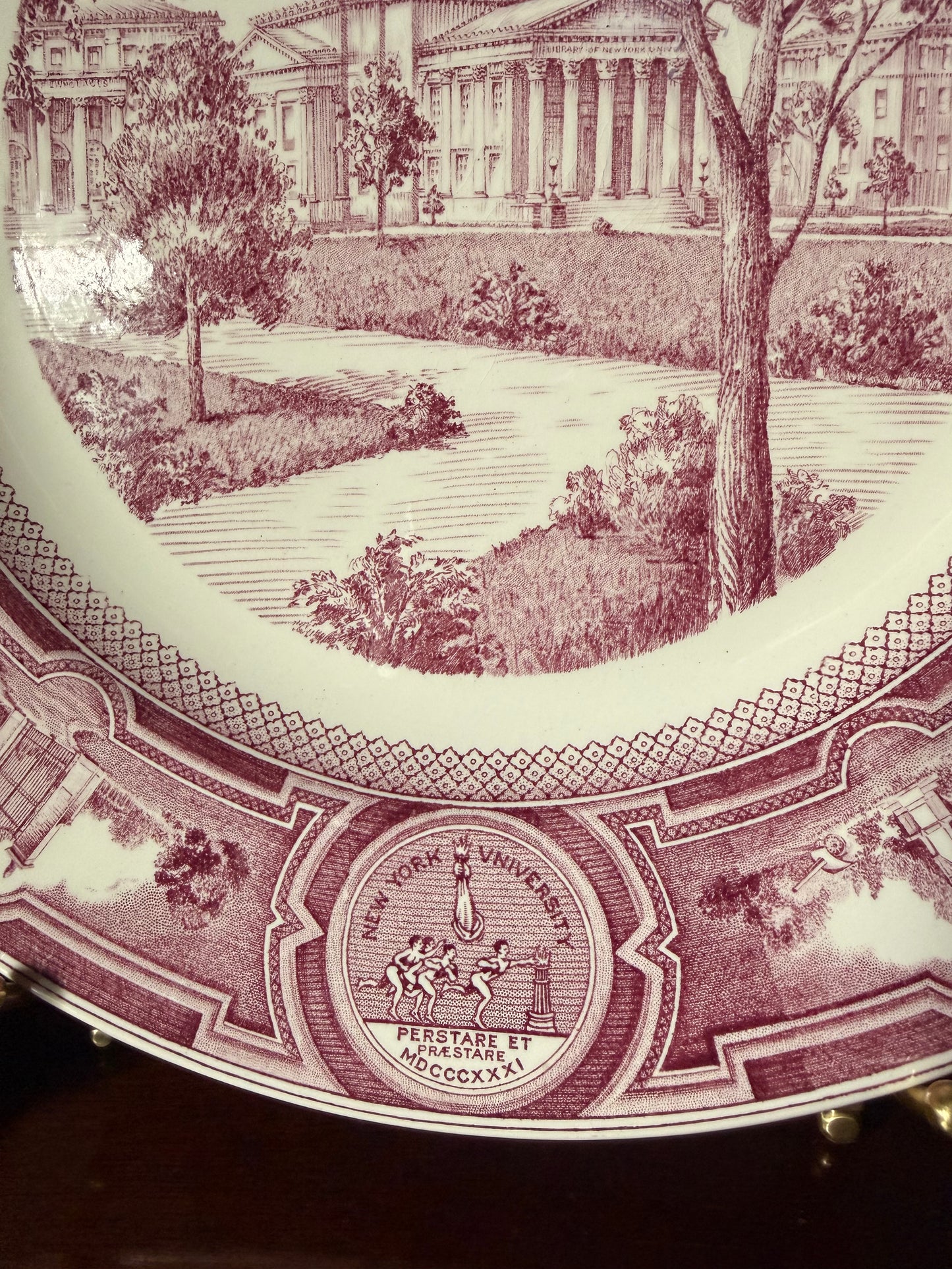New York University Vintage Wedgwood Plate