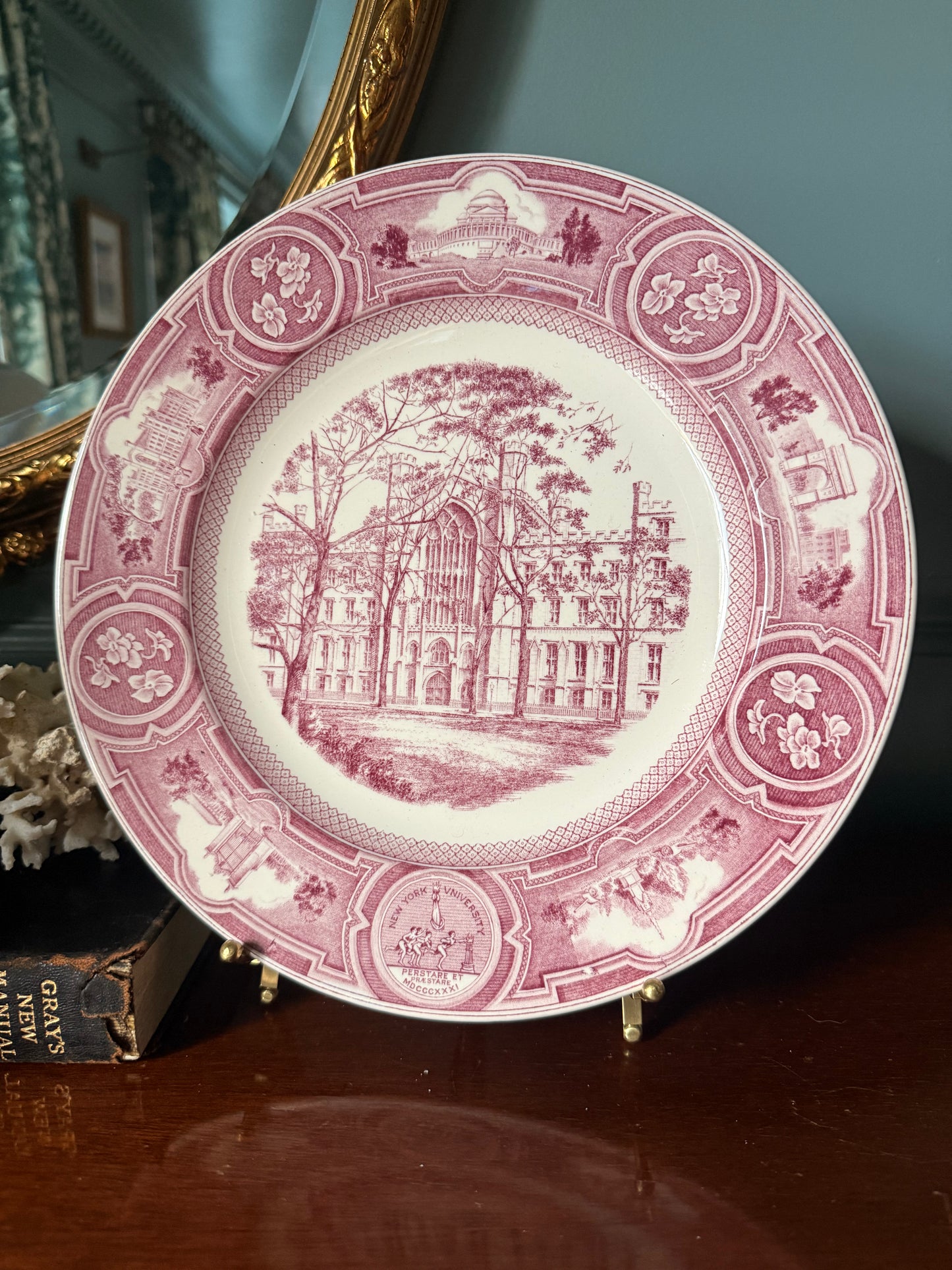 New York University Vintage Wedgwood Plate