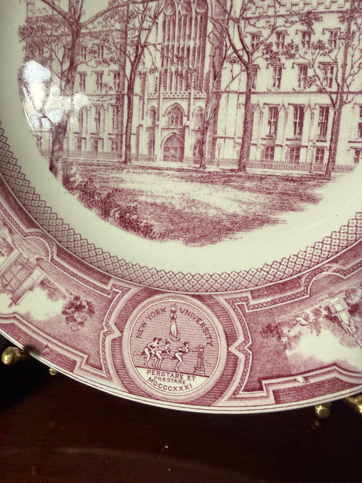 New York University Vintage Wedgwood Plate