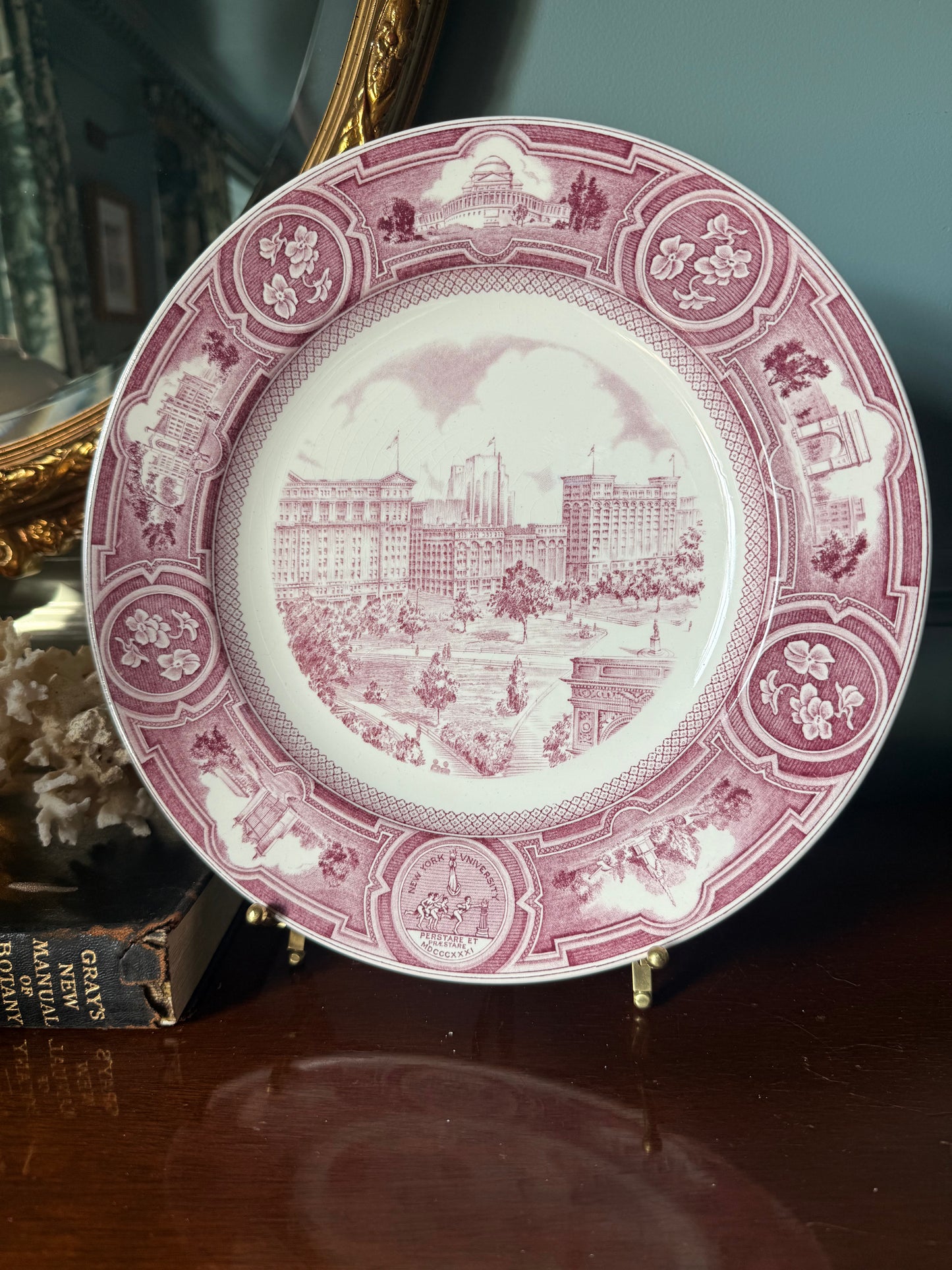 New York University Vintage Wedgwood Plate