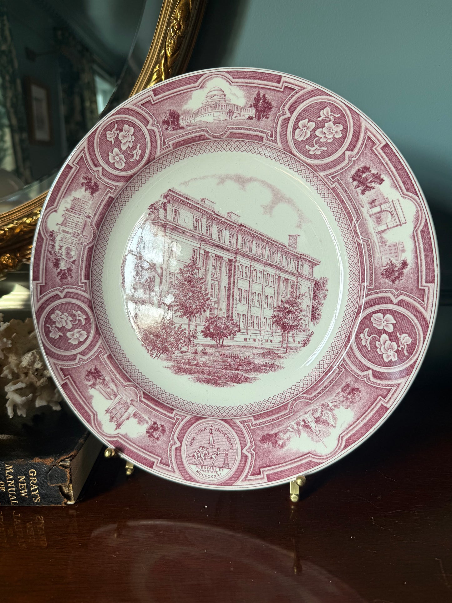 New York University Vintage Wedgwood Plate