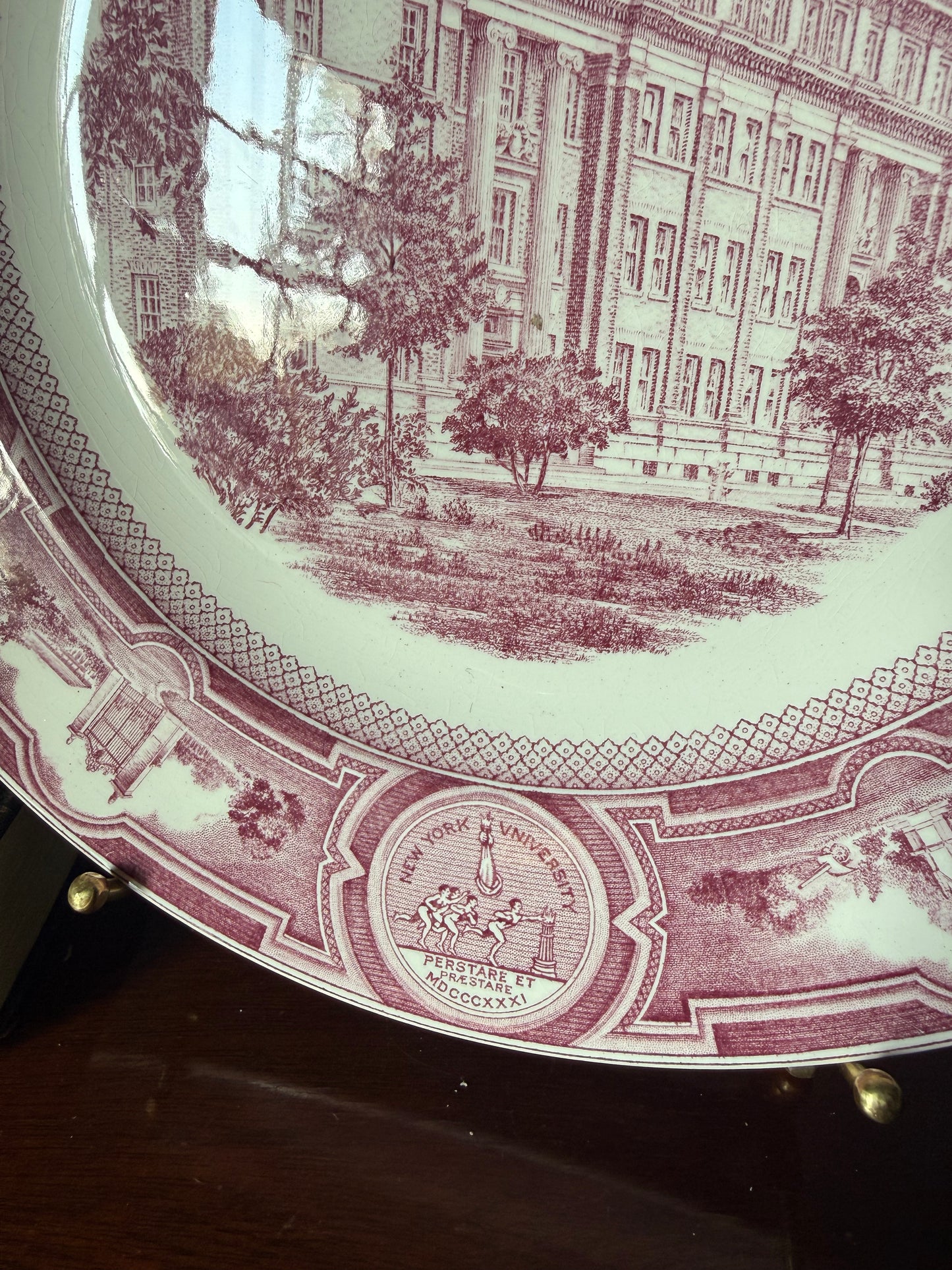 New York University Vintage Wedgwood Plate