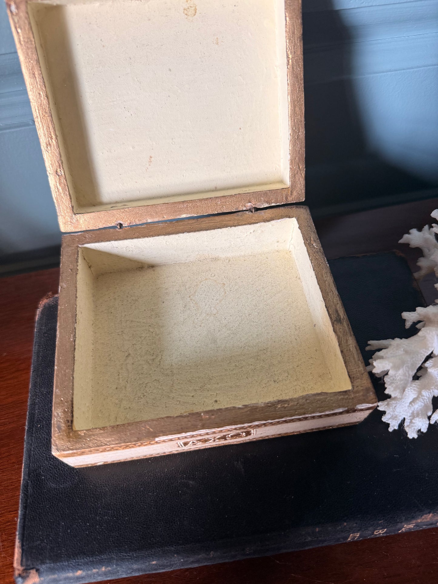 Vintage Florentine Alpha Chi Omega Hinged Box