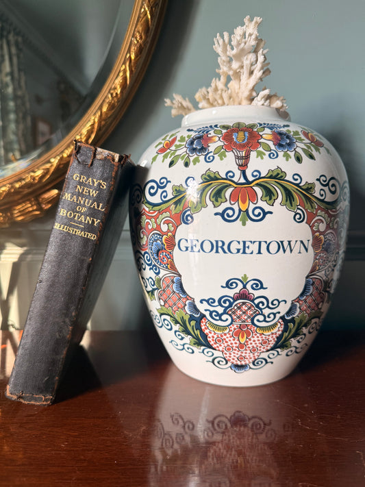Polychrome Delft Georgetown Tobacco Jar (No Lid)
