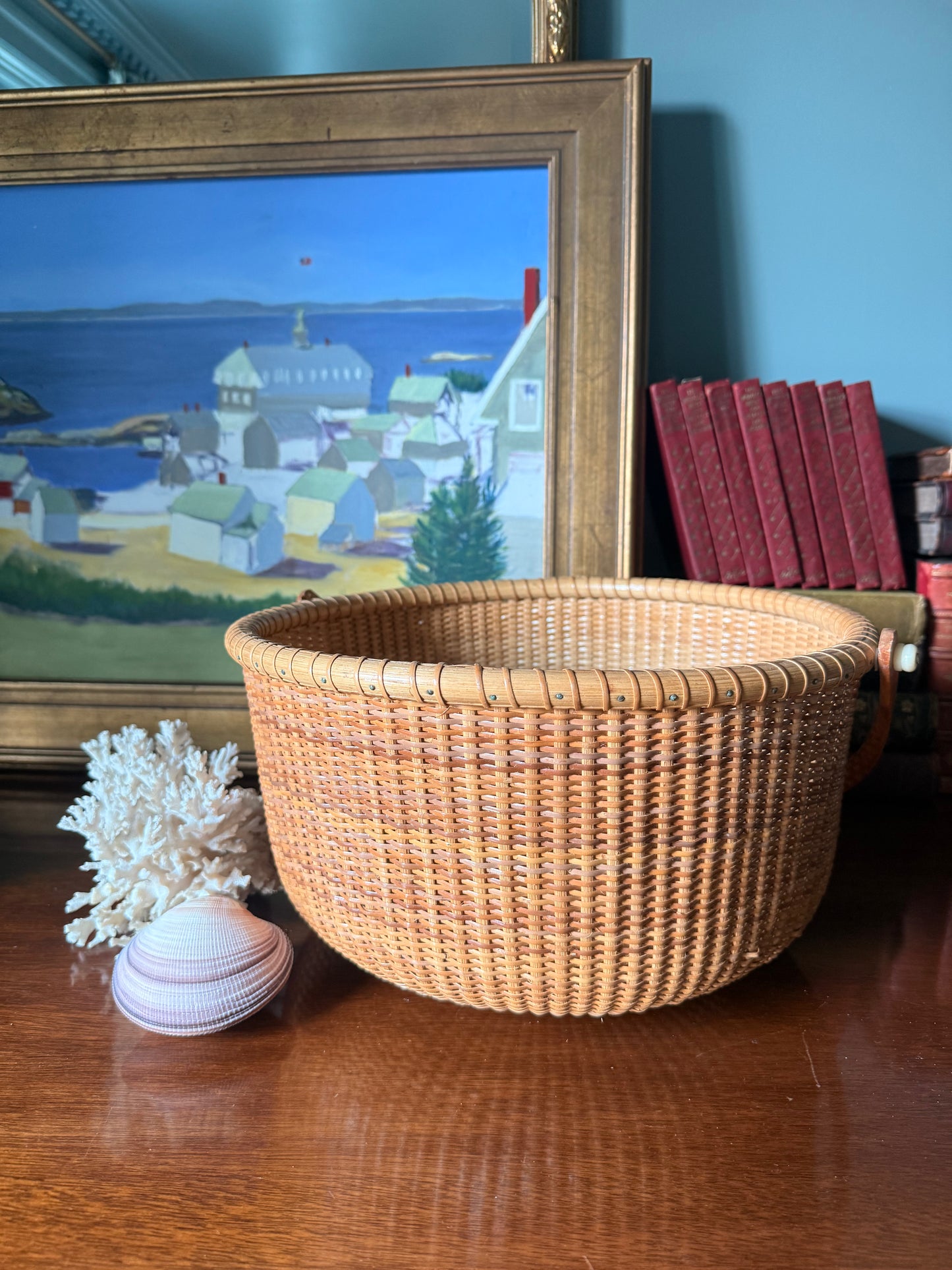 Nantucket Style Large Top Handle Basket
